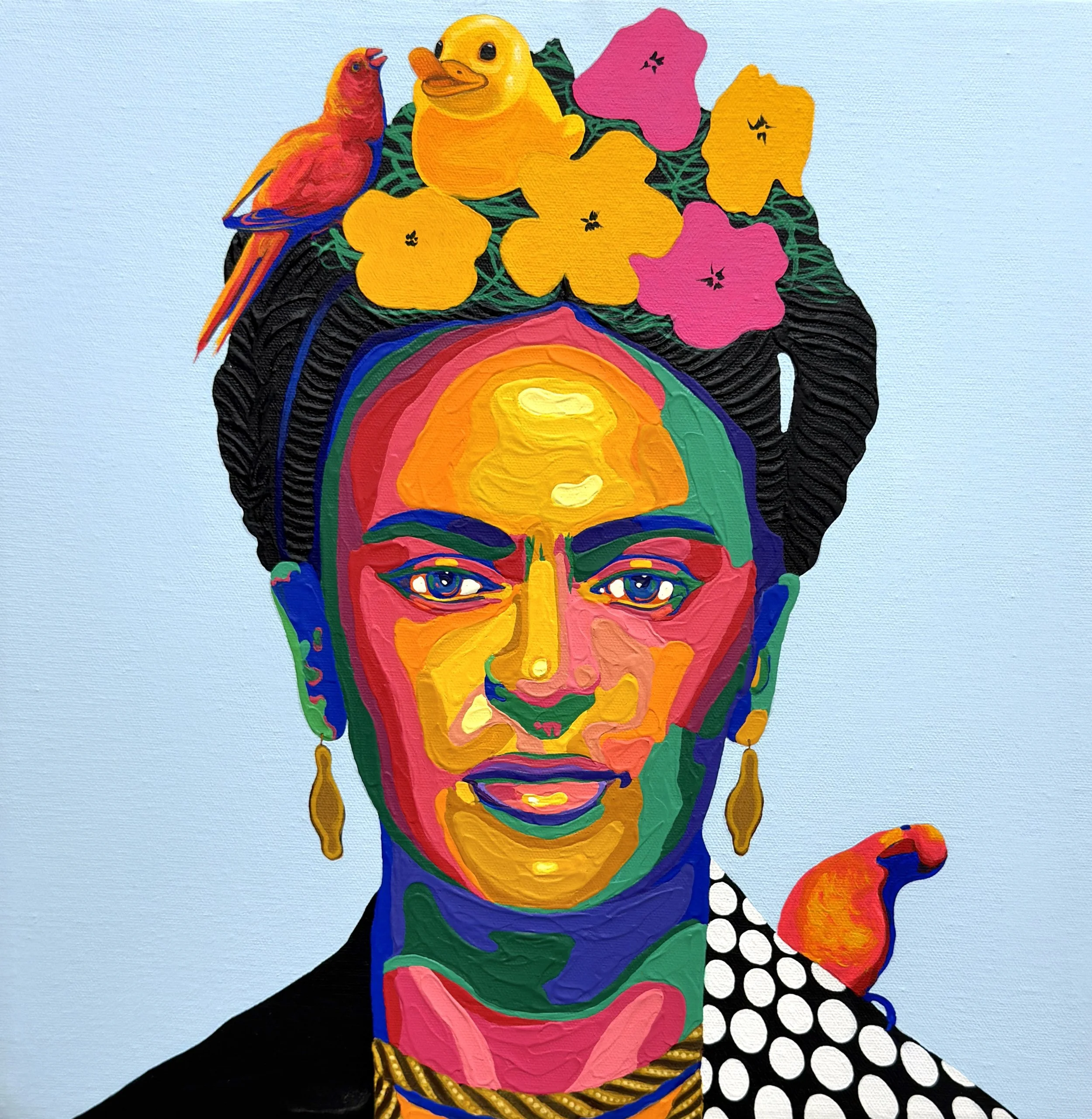Flowers from Andy, Acrylic on Canvas, 16" X 16"