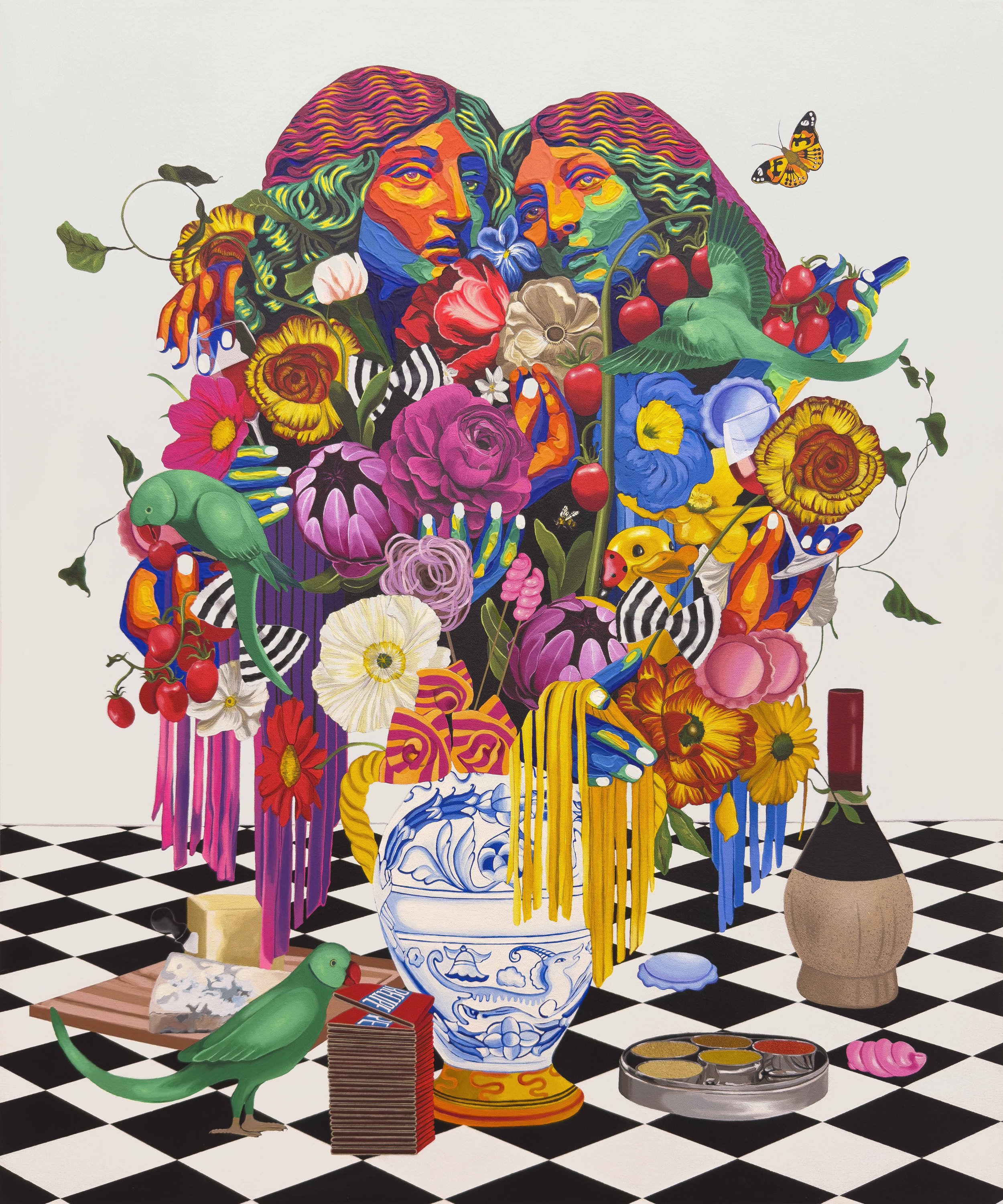 In full bloom, Acrylic on Canvas, 30" X 36"