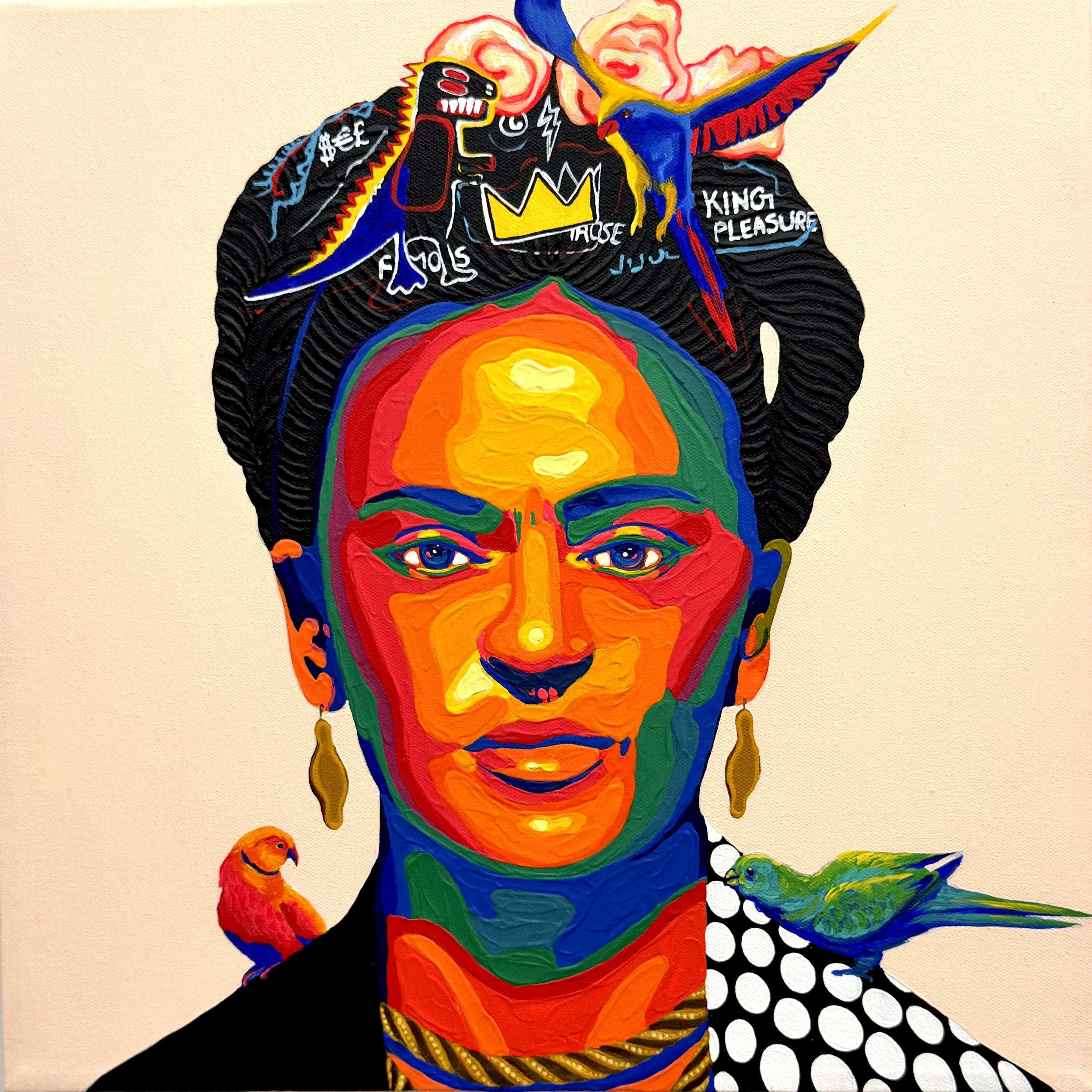 The crown, Acrylic on Canvas, 16" X 16"