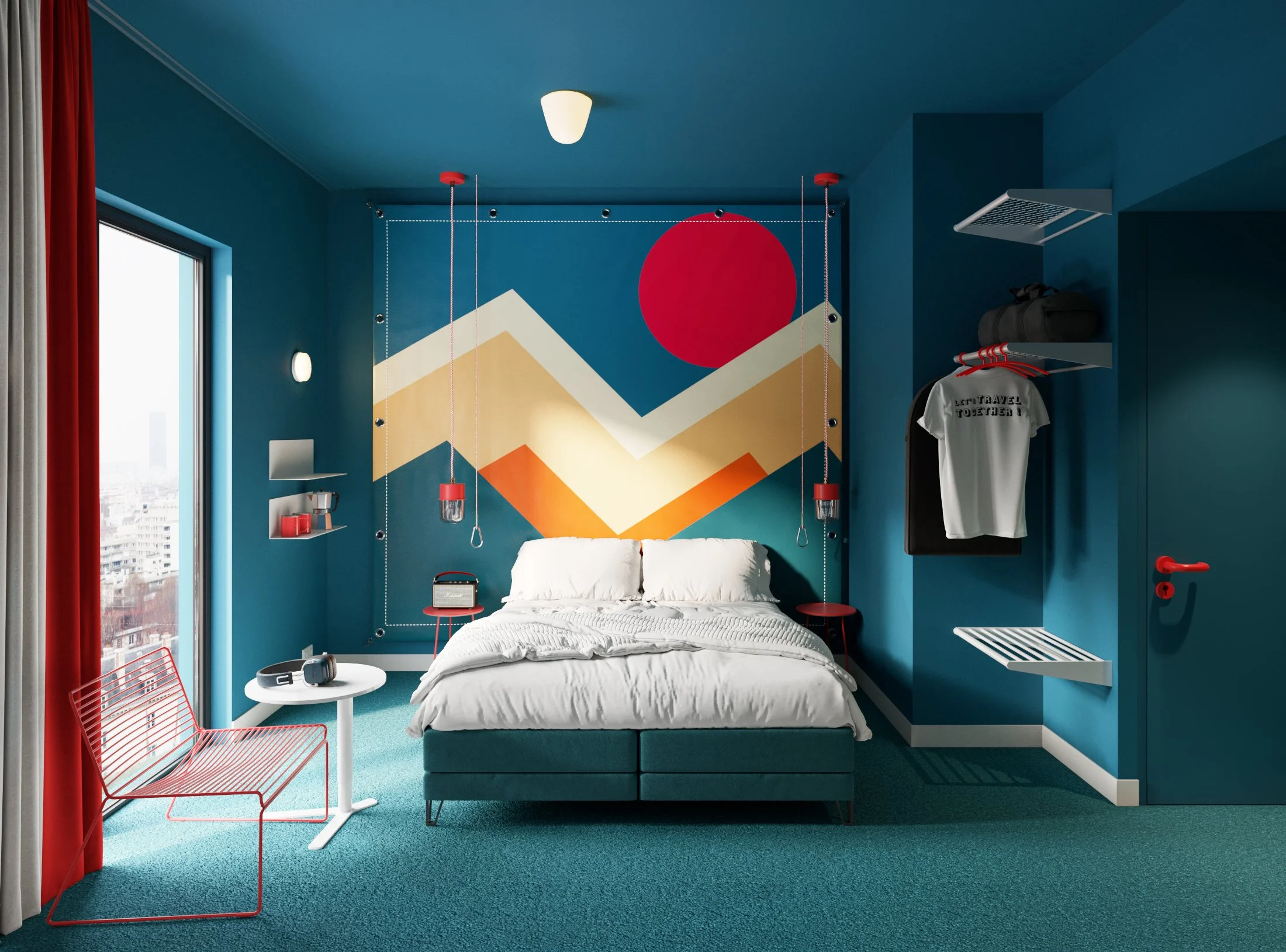 Modern '70s interieur design motel — interARC