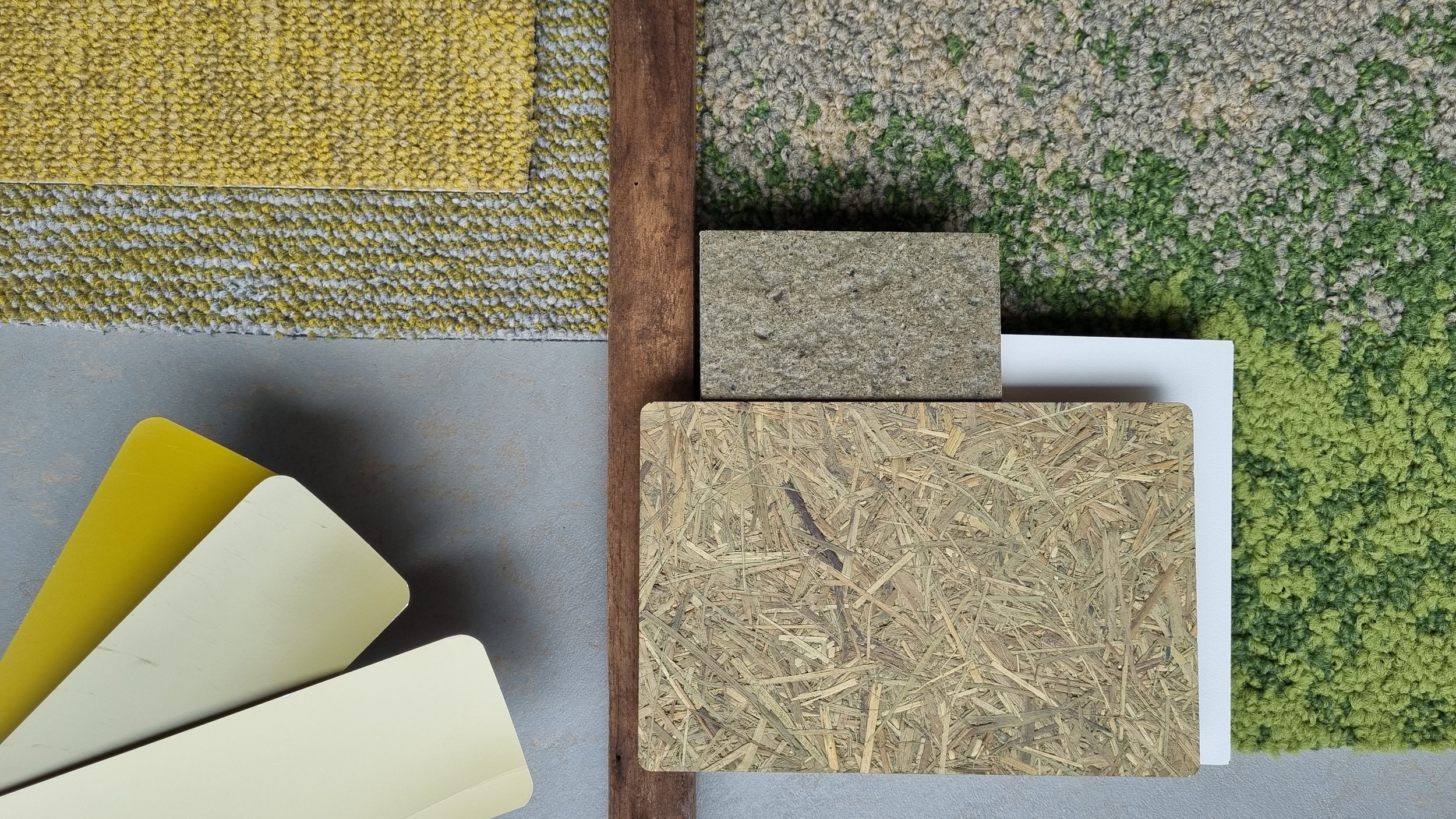 Pallet van natuurlijke materialen en kleuren