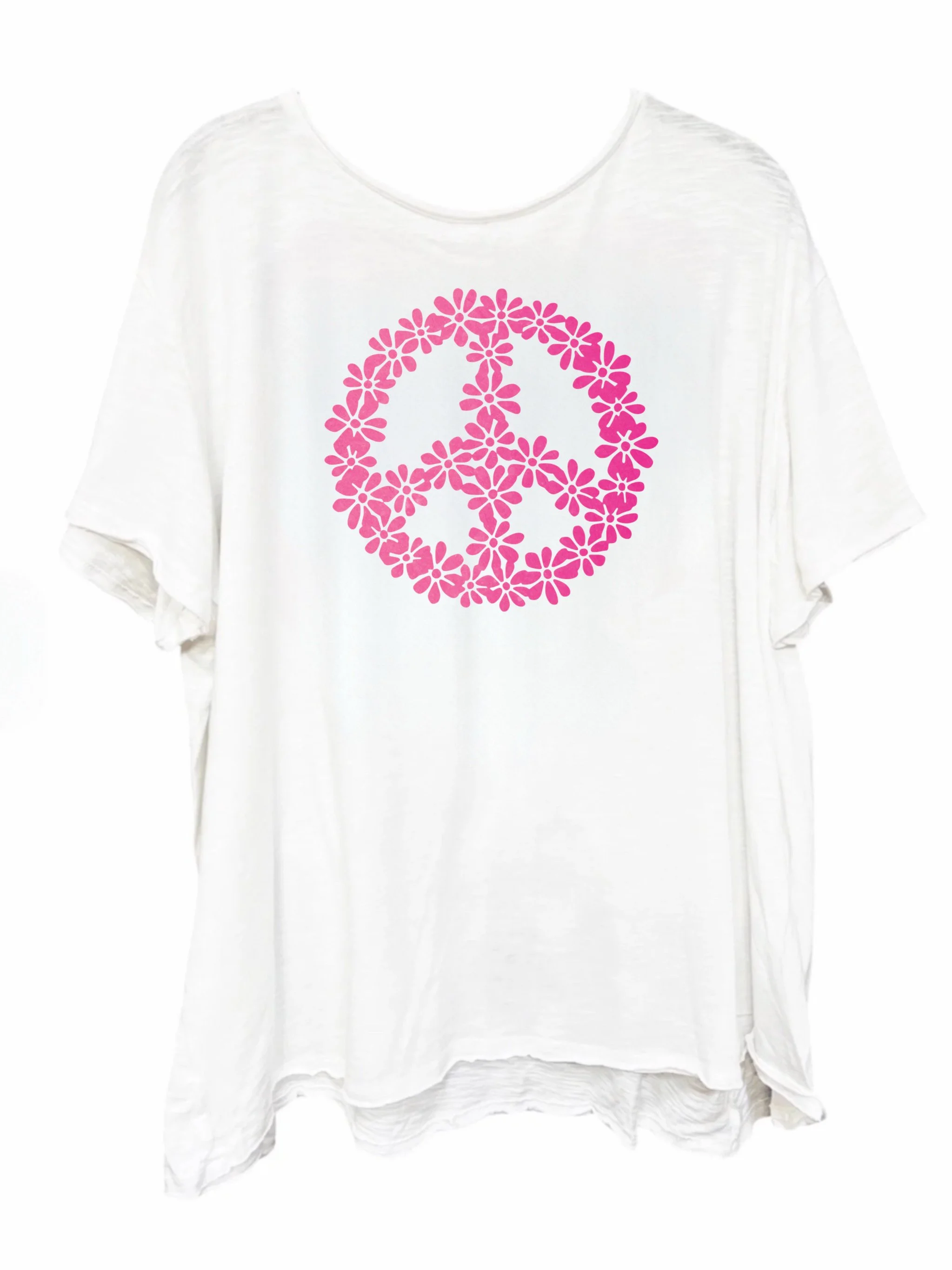Daisies Peace pink tee