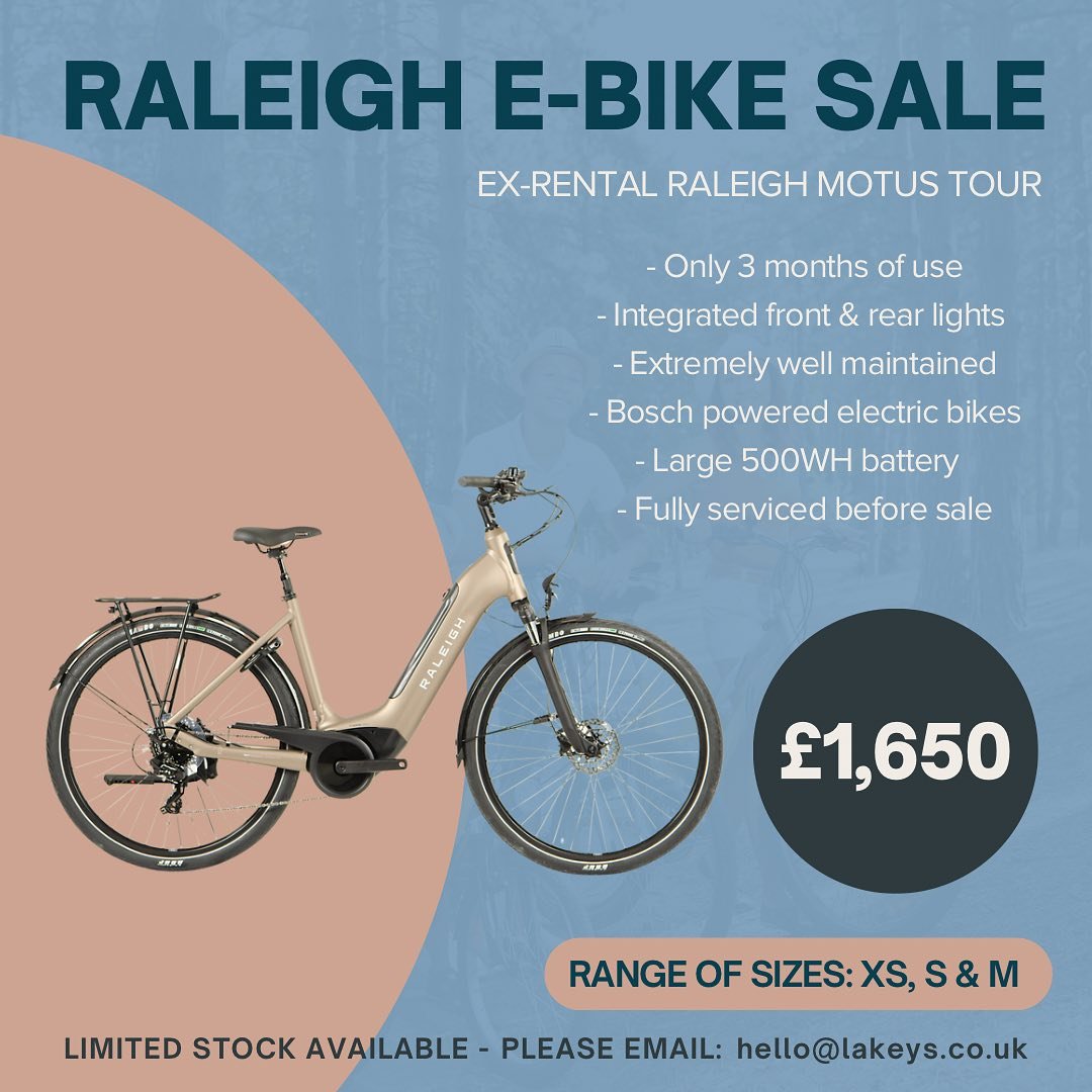 Get ready to cruise into summer with our ex-rental Raleigh Motus Tours! Only 3 months of use and in top condition. Plus, enjoy peace of mind with a 1-year warranty on battery and motor. Limited availability, so don&rsquo;t wait &ndash; grab yours now