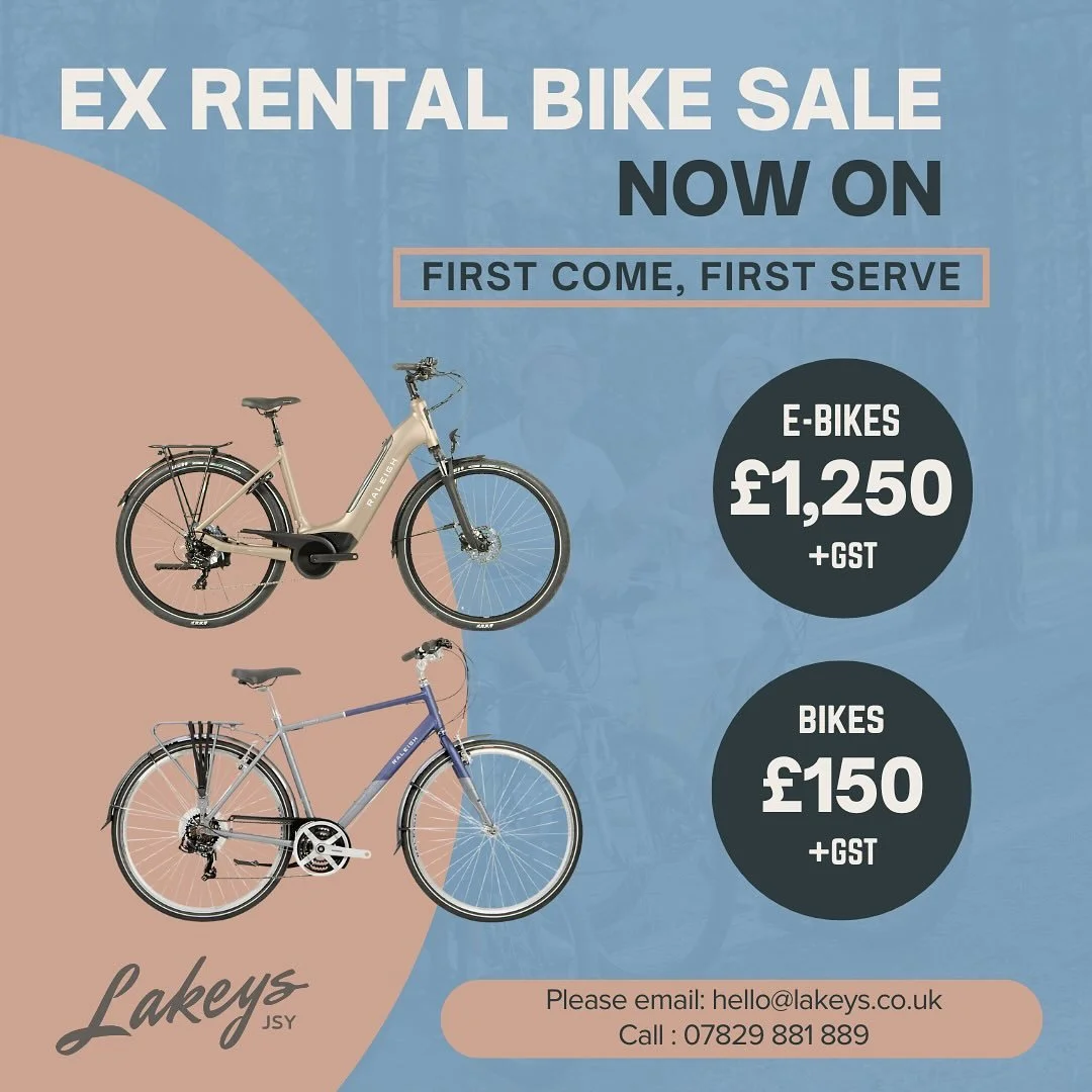 It&rsquo;s here &ndash; our much-anticipated Ex-Rental Bike Sale! 

Our Bosch-powered Raleigh E-Bikes are now available to buy &ndash; fully serviced, extremely well looked after, and ready for their next adventure.  Each comes with a 1-year warranty