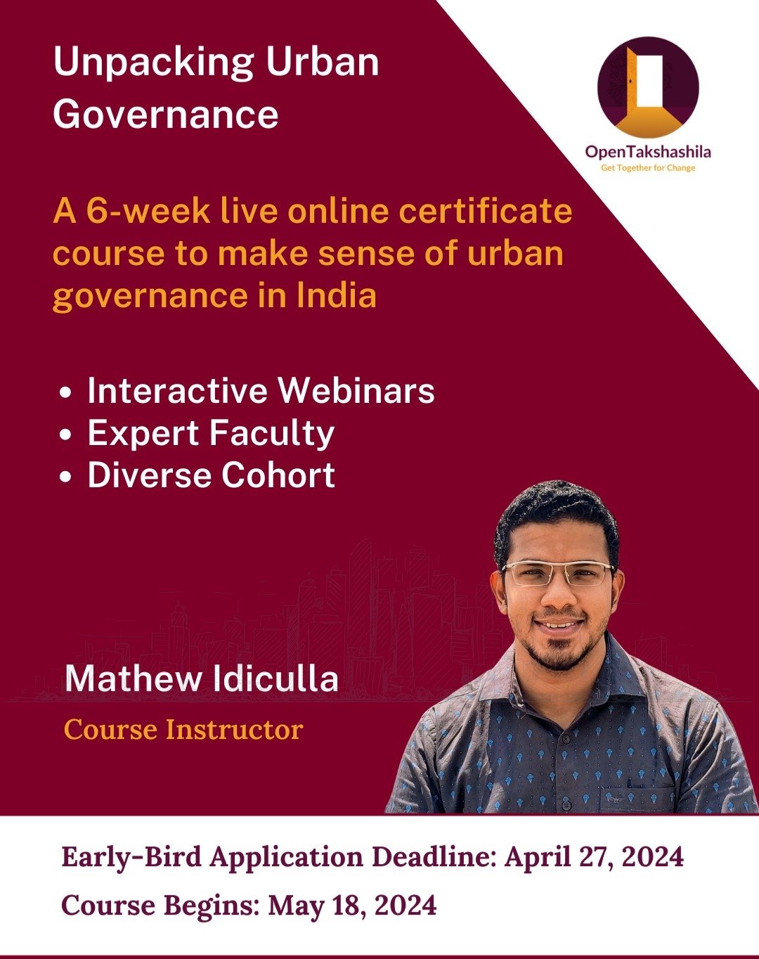 Why is urban governance in India so messy? Can citizens meaningfully participate in urban governance? How can India&rsquo;s urban governance challenges be addressed? 

If you are searching for answers to these, join- Unpacking Urban Governance- a 6-w