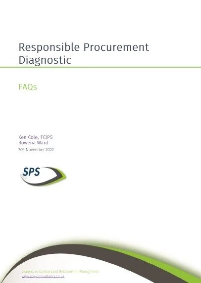 Responsible Procurement Diagnostic FAQs