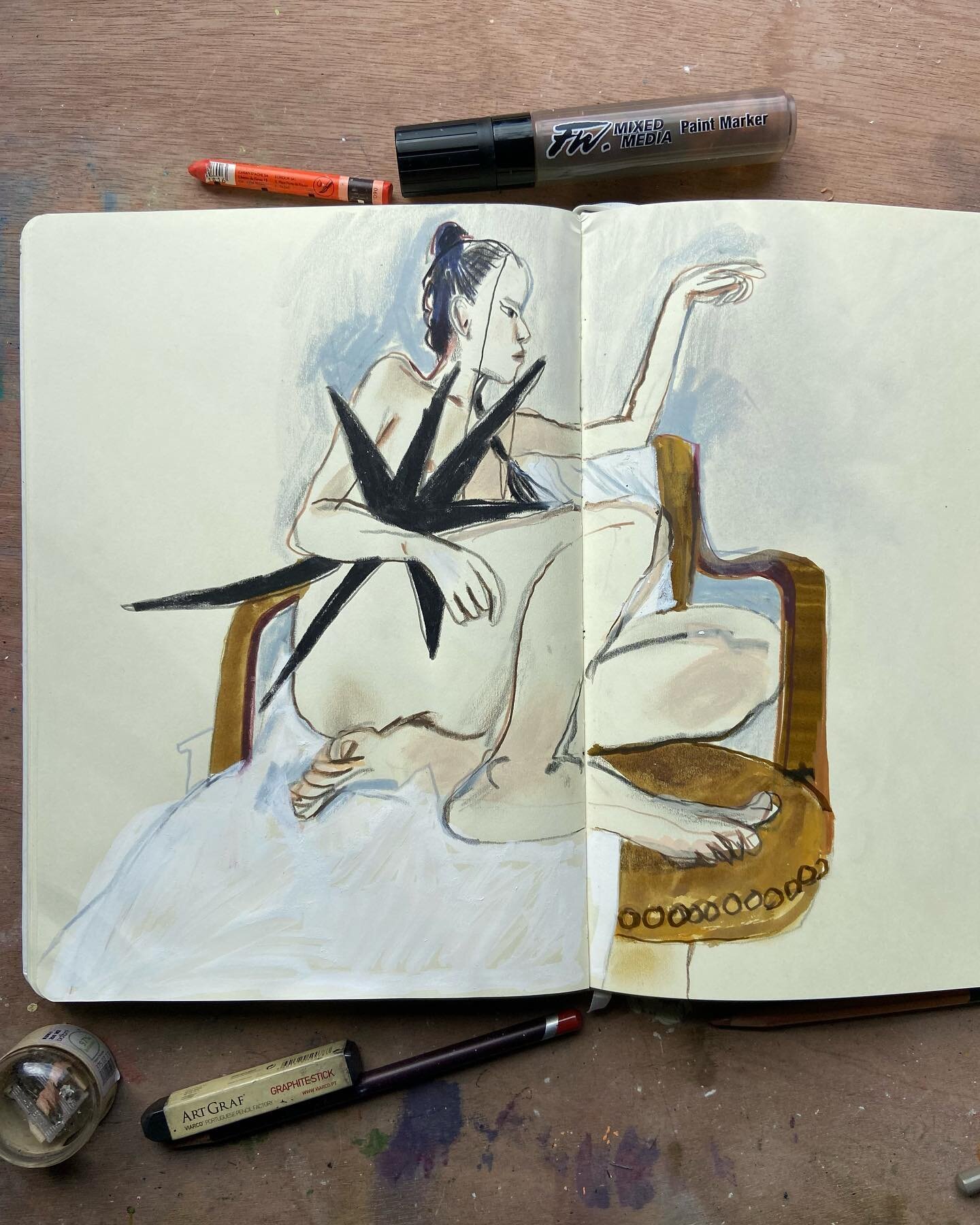 Some recent life drawing I&rsquo;ve really enjoyed. All sessions from the wonderful @draw_brighton Still finding it incredibly beneficial to my illustration practice.
.
.
.

#lifedrawingmodel #lifedrawing #sketchbook #drawdaily #dailyillustration #sk