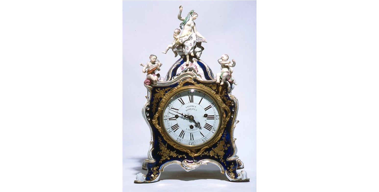  Together with porcelain, instrument making is one of the project’s four focus areas. This soft-paste porcelain Rococo clock is on display in one of our partner museums, The Bowes Museum, in the Lady Ludlow Collection of English porcelain gifted to t