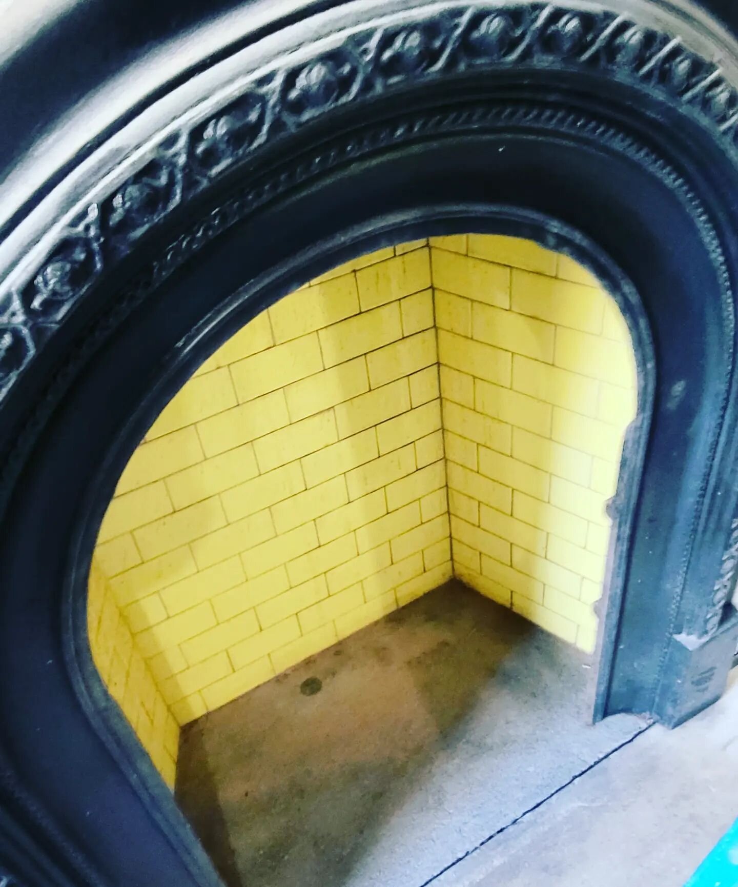 I spy with my little eye a magical pop of vintage history amidst the renovation. #havingagoodday #yellow #vintagestyle #townhouserestoration #westvillage #ownersrepresentative #architecturedesign #historyinthewalls