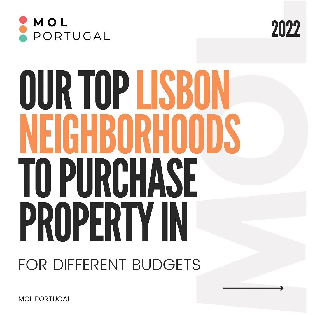Here&rsquo;s our subjective list of top neighborhoods in Lisbon to purchase property in right now (August 2022). Please bare in mind that this is just our opinion and this list can change in the near future. 🇵🇹

Swipe left to see our top picks for 