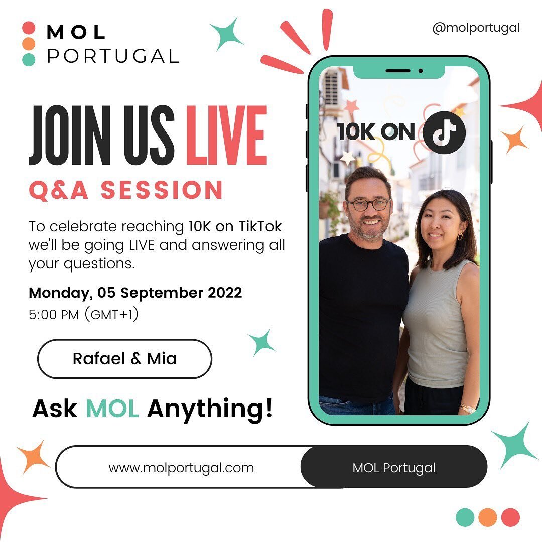 We&rsquo;re going LIVE! 🎉🎉

Set your alarm for 16:30 pm this Monday, Sept. 5th! We are going live for the first time to celebrate reaching 10k on TikTok 🥳

We will be answering FAQs we&rsquo;ve received on all our social channels as well as answer