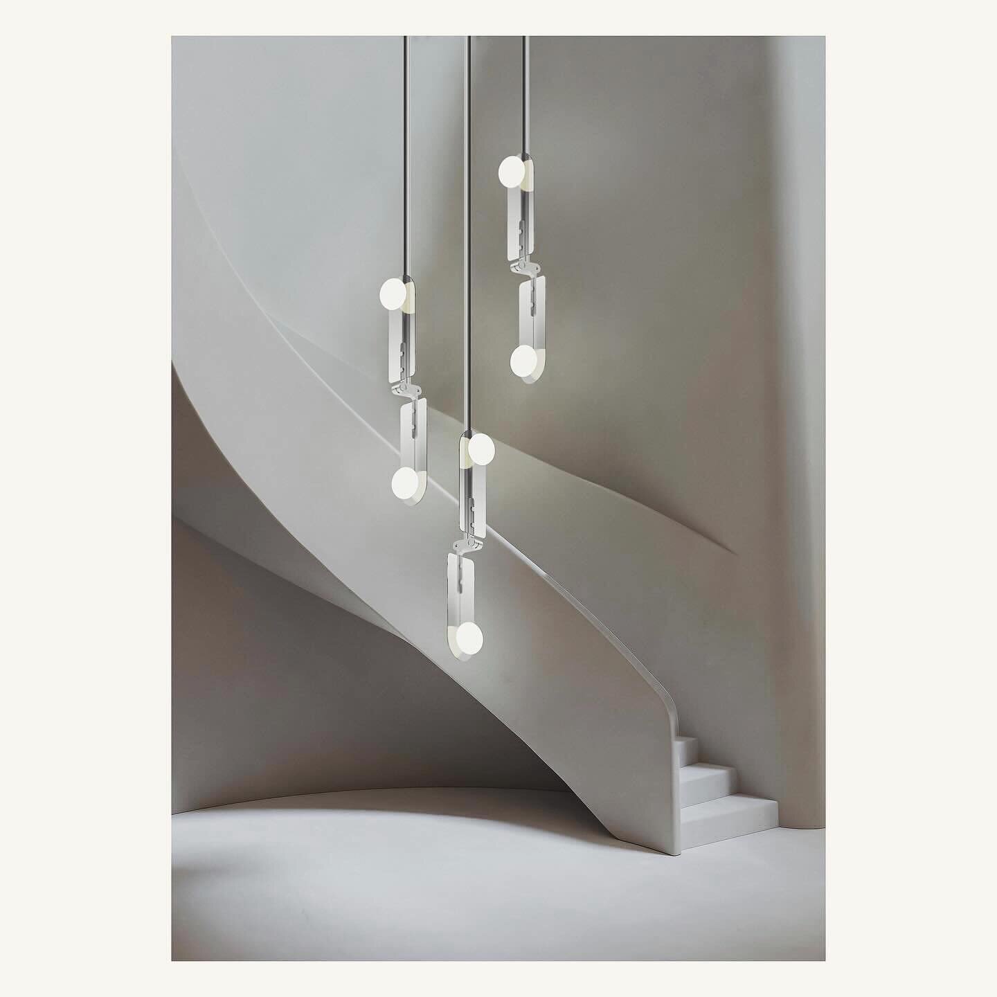 Kinetic sculpture or fixed ambient elegance? ✨

&bull; CHRYSALIS Ceiling Light 0-180 Degree Set Angle Configuration in Cloud Grey Glass and Brushed Aluminium Metal Finish &bull;

Soon to be available to shop in fixed/ set angle configurations through