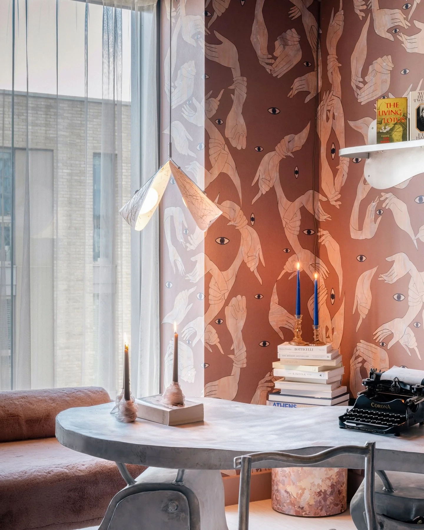 Our CONCHA Embroidure Pendant Light in Metallic Threads and a Brushed Aluminium finish✨ 

Commissioned as part of &lsquo;The Ethel&rsquo;, an immersive apartment residence at @thehilight_battersea , a waterfront luxury development in Battersea, desig