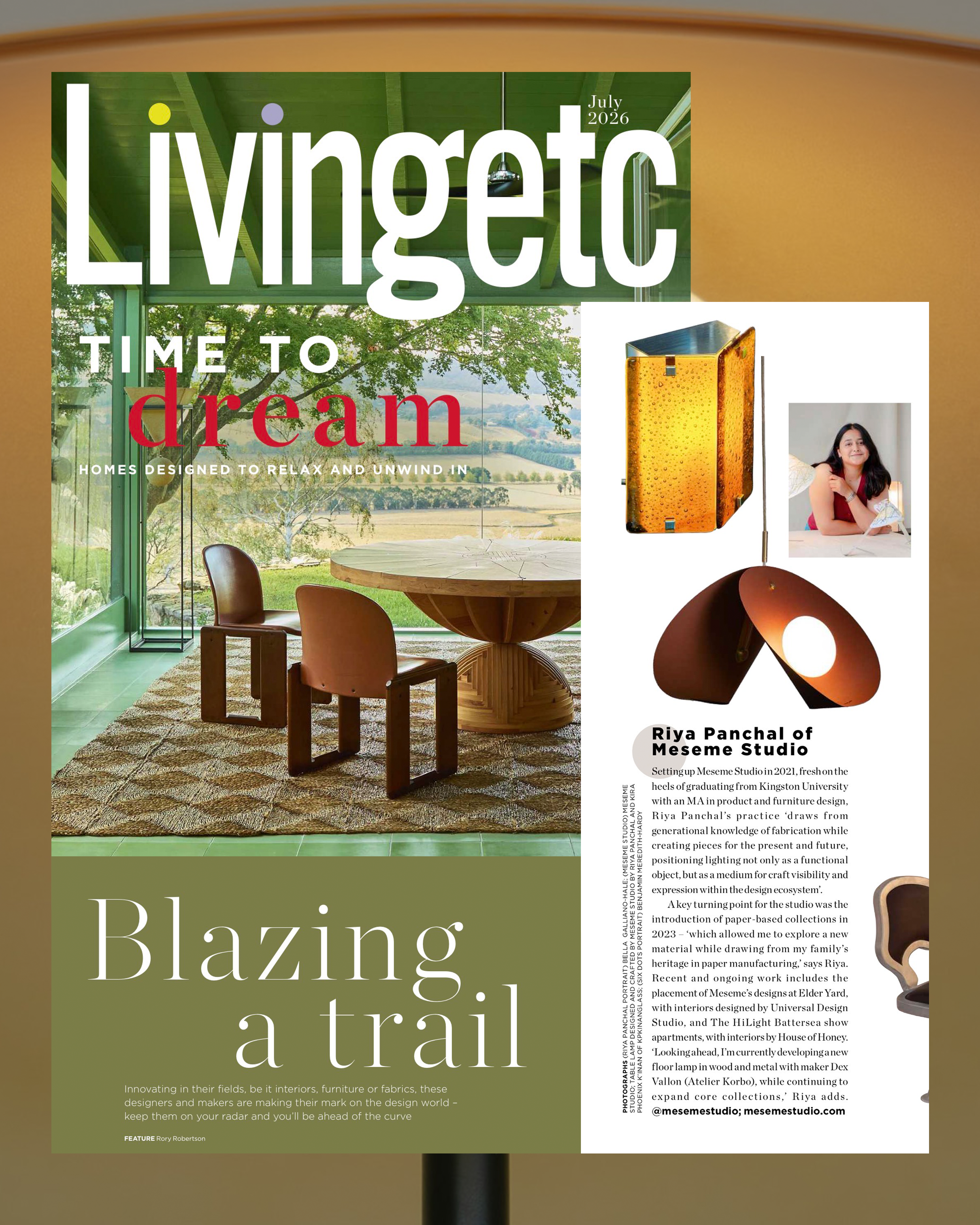 Featured in Livingetc: Blazing a Trail – July 2026