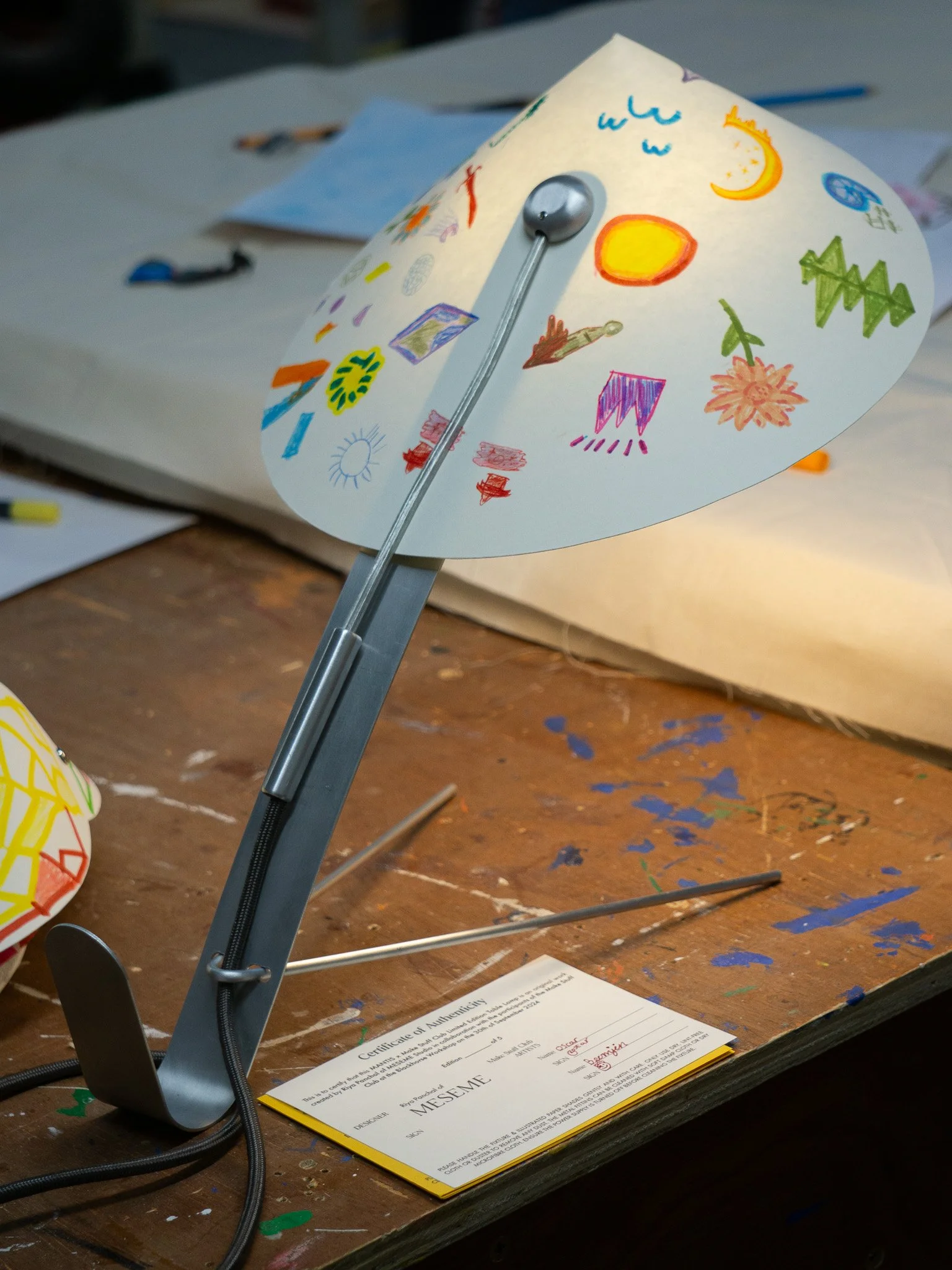 MANTIS Table Lamp x Make Stuff Club (Limited Edition Paper Lampshades by Young Creatives)