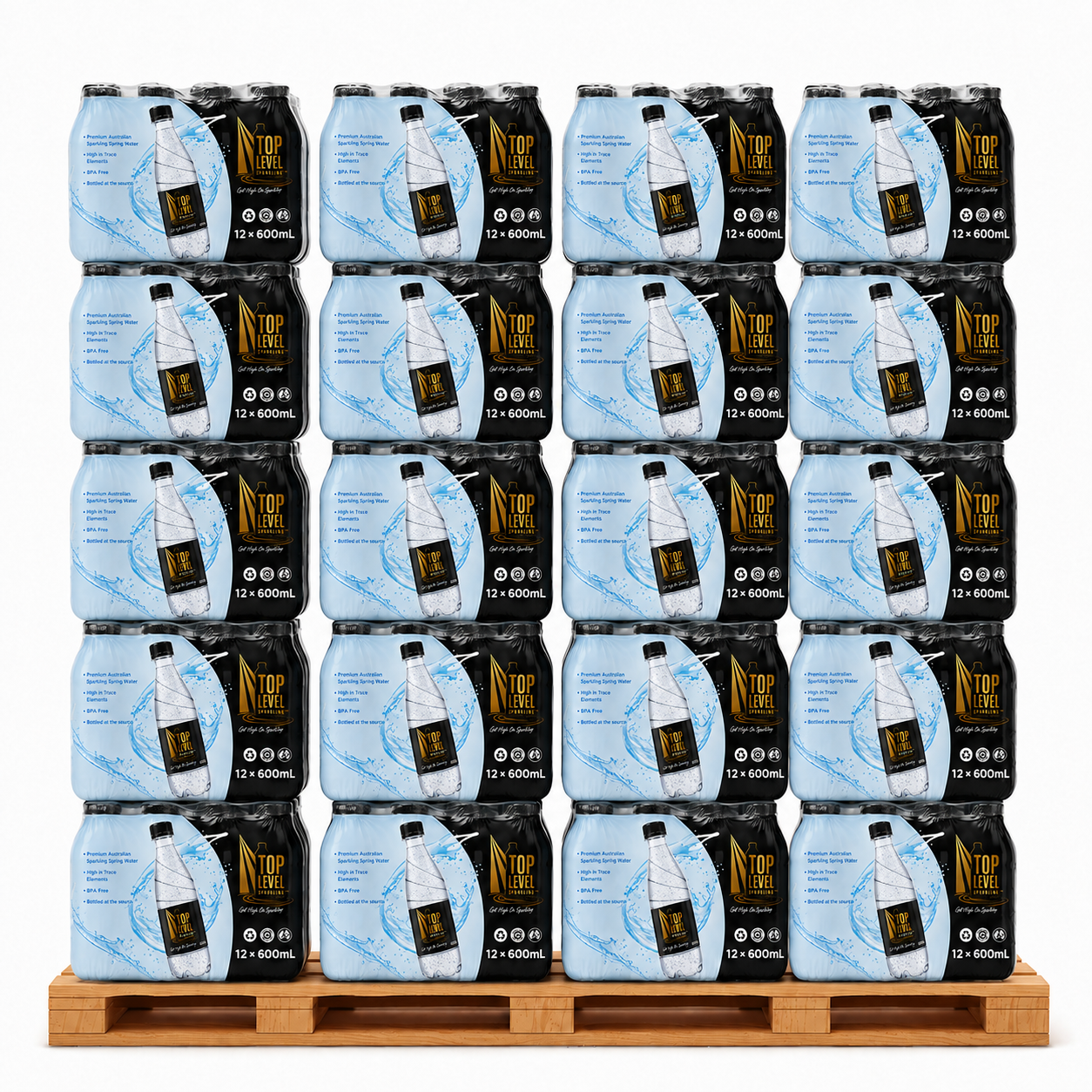 Premium Sparkling Spring Water PALLET X 1  ( Clear Bottles) 1,872 - 500ml Pet Bottles.
