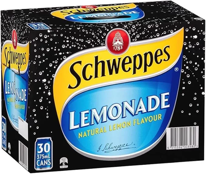Schweppes LEMONADE 375ml Cans x 30 Per Carton
