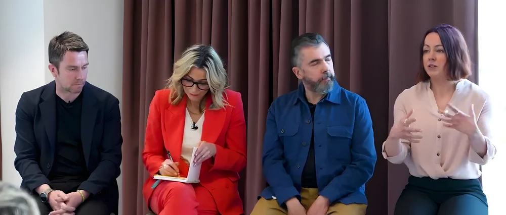 Dr Chloe Sharp, co-founder of Sharp Insights, speaking on a panel