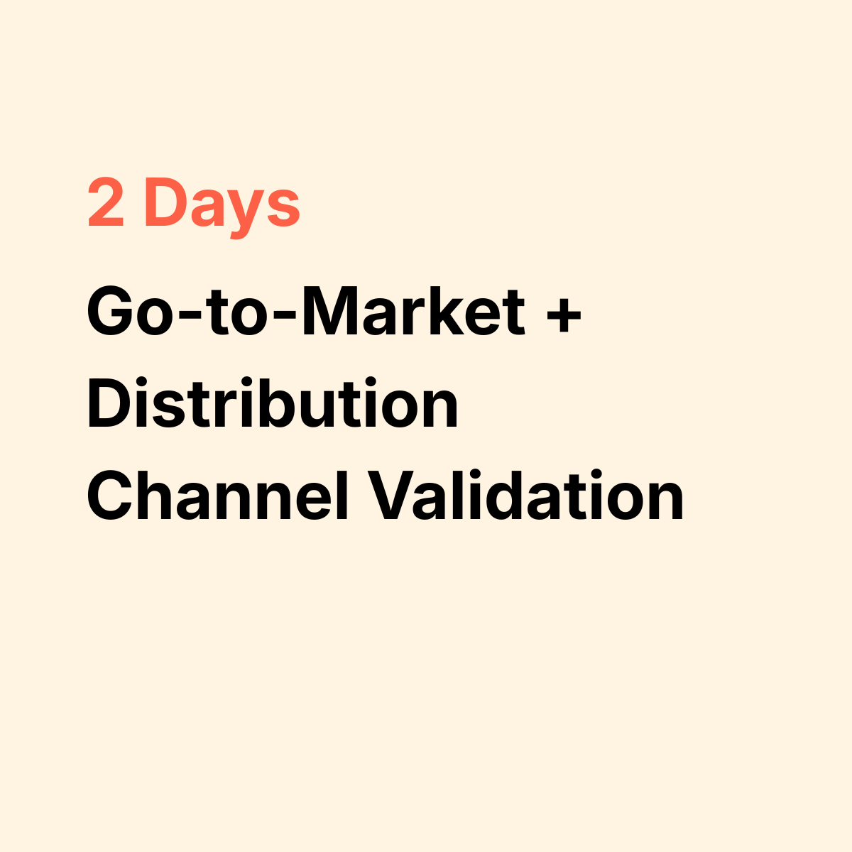 2-Day Masterclass: Go-to-Market & Distribution Channel Validation