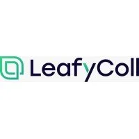 LeafyColl logo with a stylized leaf icon and company name