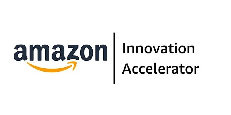 Amazon Innovation Accelerator logo with Amazon name and smile arrow, and 'Innovation Accelerator' text.
