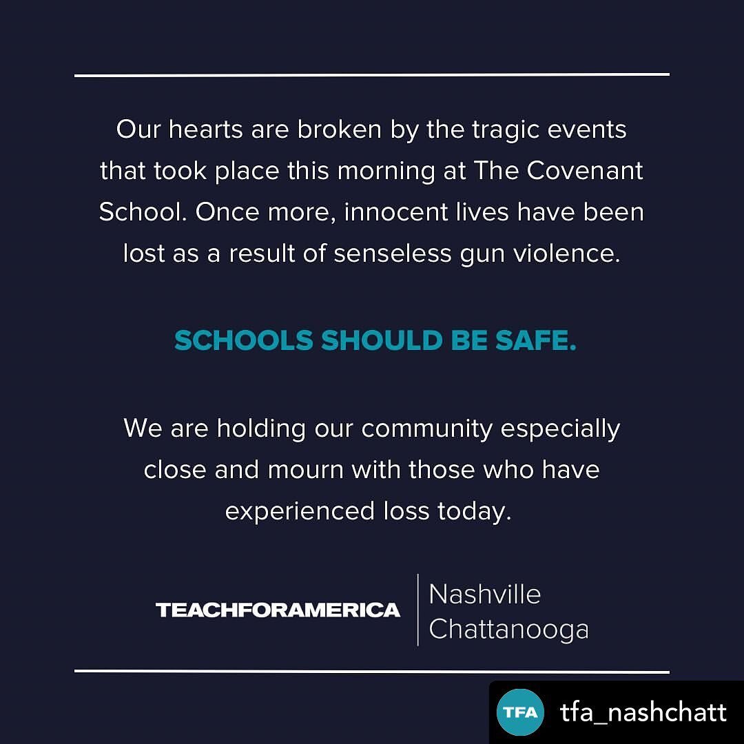 Posted @withregram &bull; @tfa_nashchatt 

We know that this tragedy will likely have a deep impact on our families, students, educators, and those who work and support schools for the indefinite future. We also acknowledge that tragedies like this l