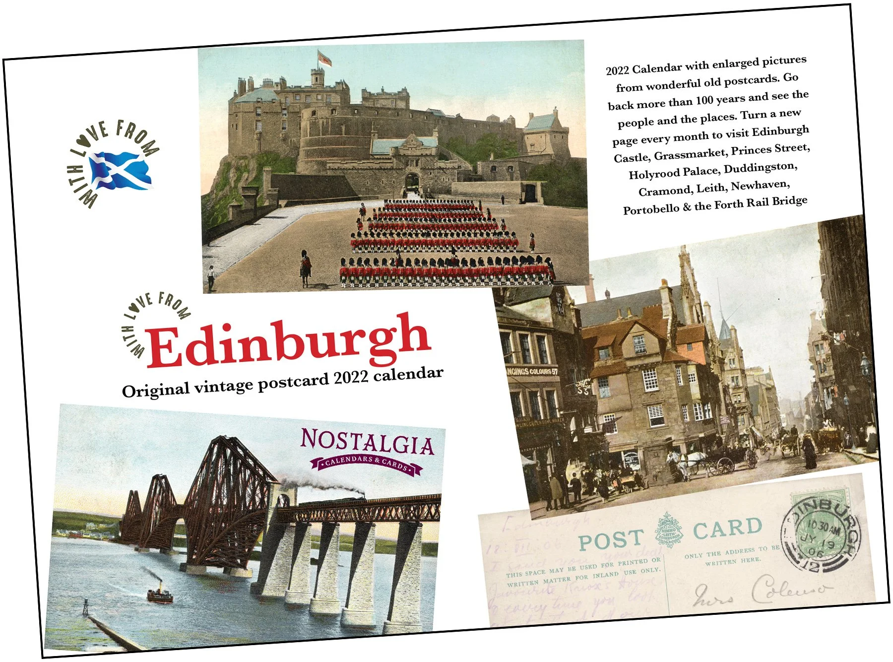 Edinburgh 2022 Calendar Princes Street Edinburgh Castle Holyrood