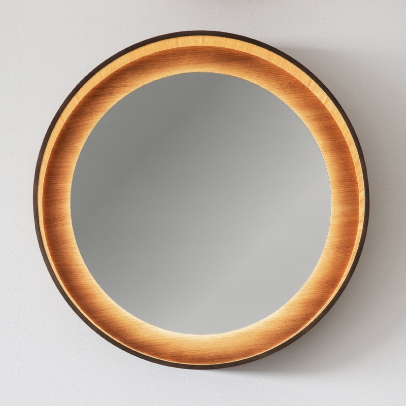 HALO MIRROR 26 with LED light, Dims on rotation