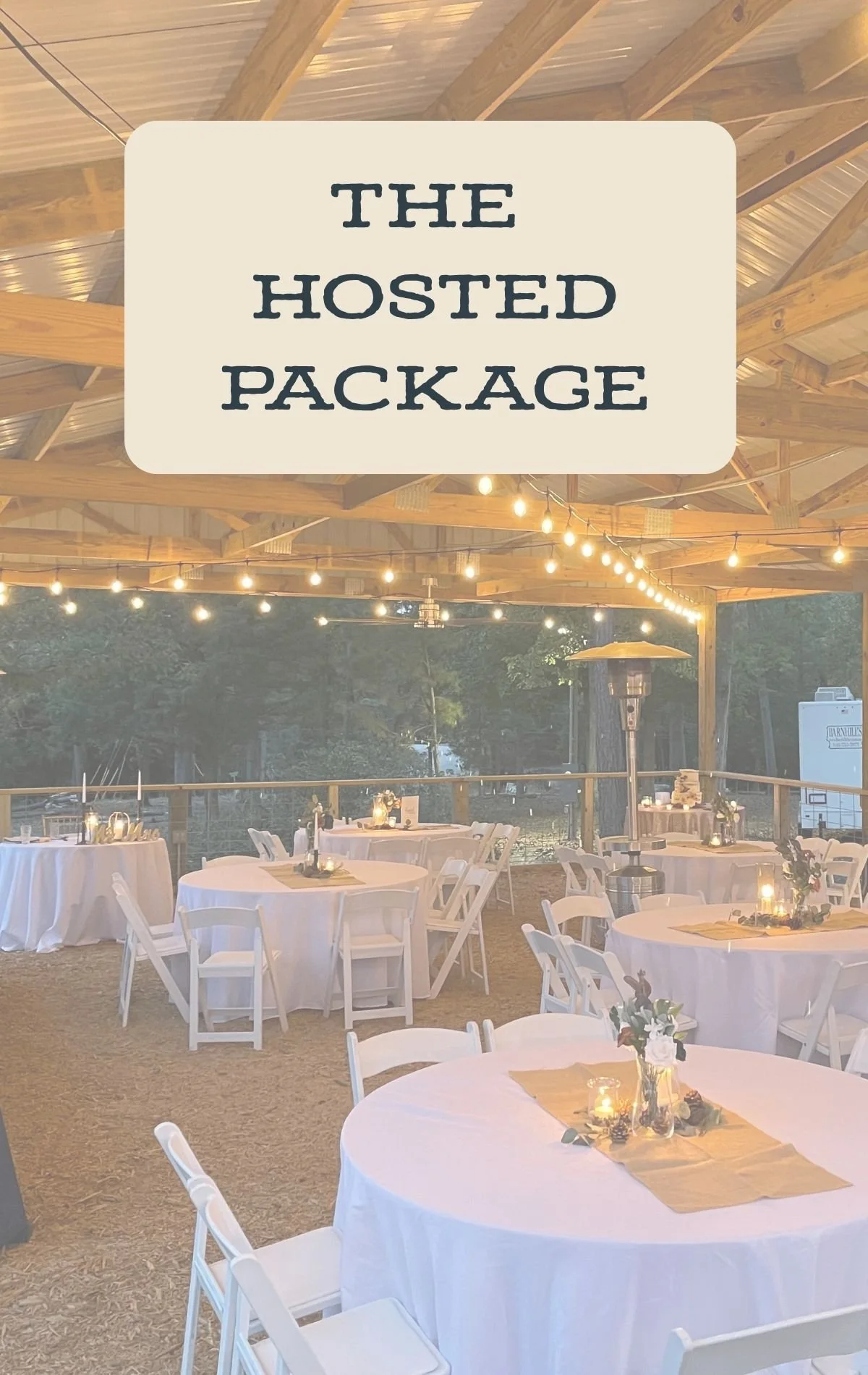 Hosted graduation party setup with linens and custom décor at The FARM 1780 in Lexington, SC