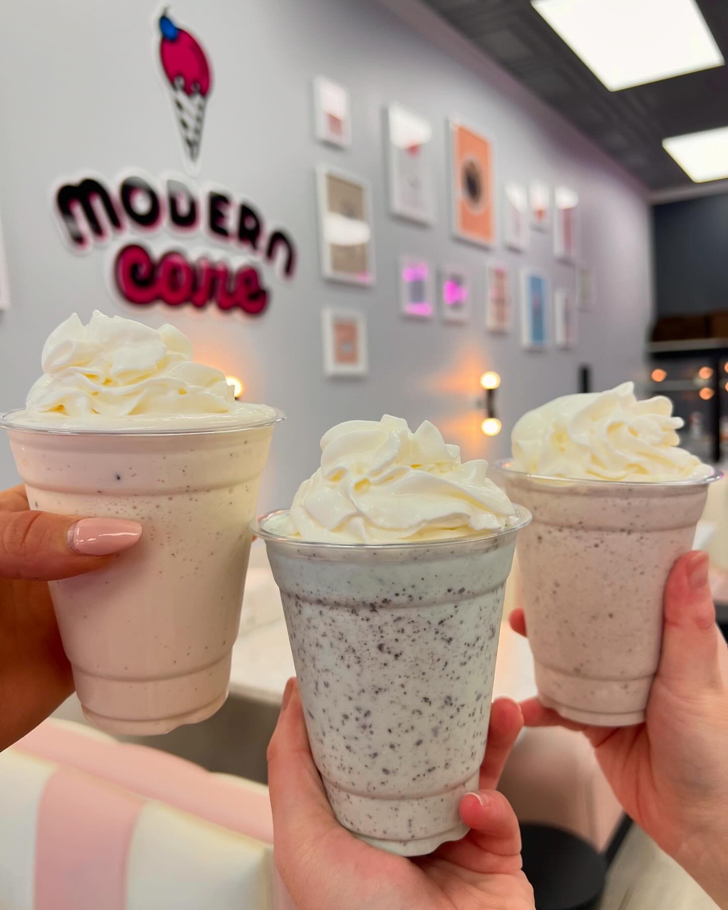 your favorite shakes! 🍦 
cookie dough, mint, &amp; oreo 

which are you picking??

📍 @moderncone