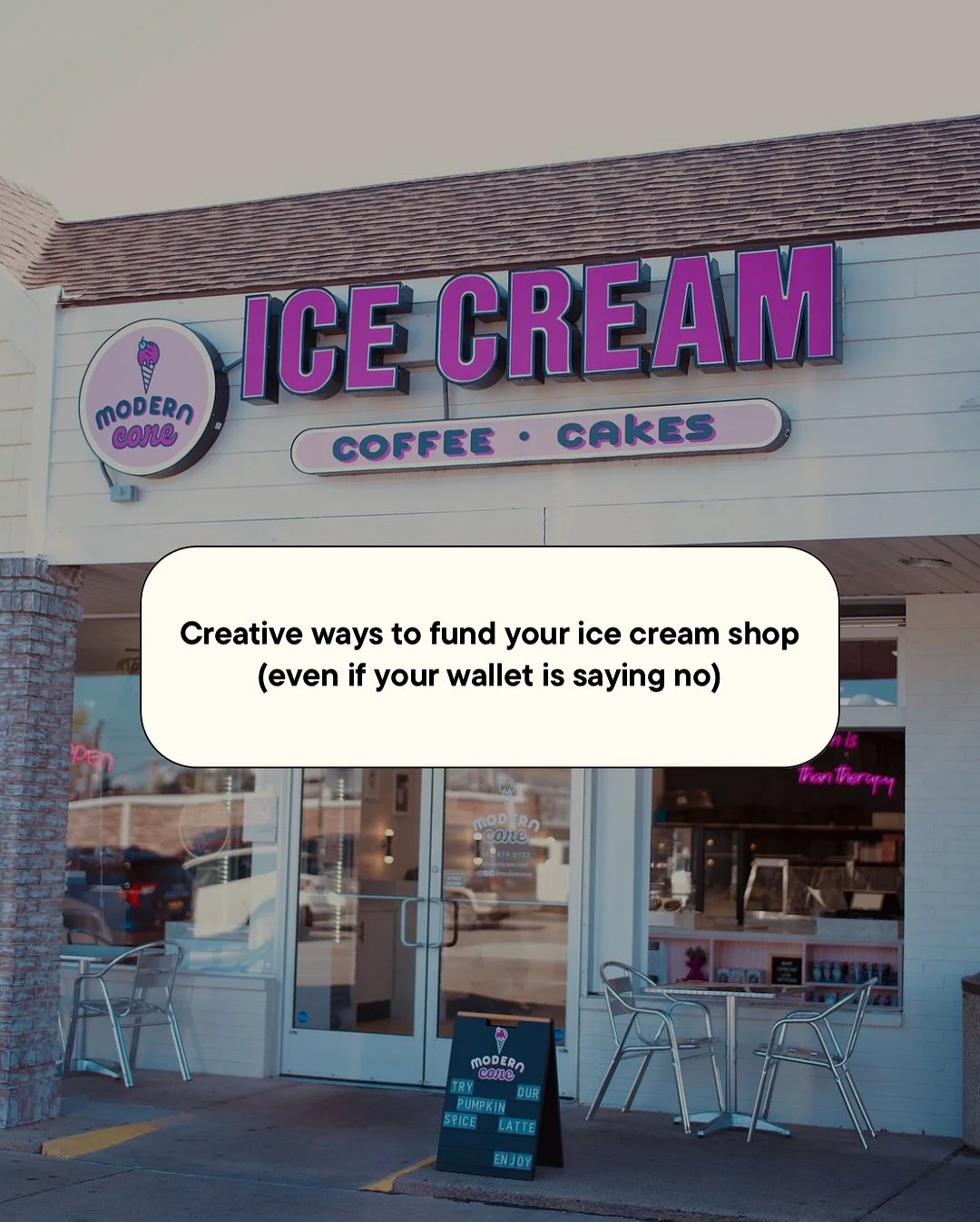 I asked the Craft a Creamery community how they funded their shops and the responses were everything I hoped for..honest, creative, and super helpful.

Want to be part of conversations like this? Comment &ldquo;Craft a Creamery&rdquo; and talk to REA