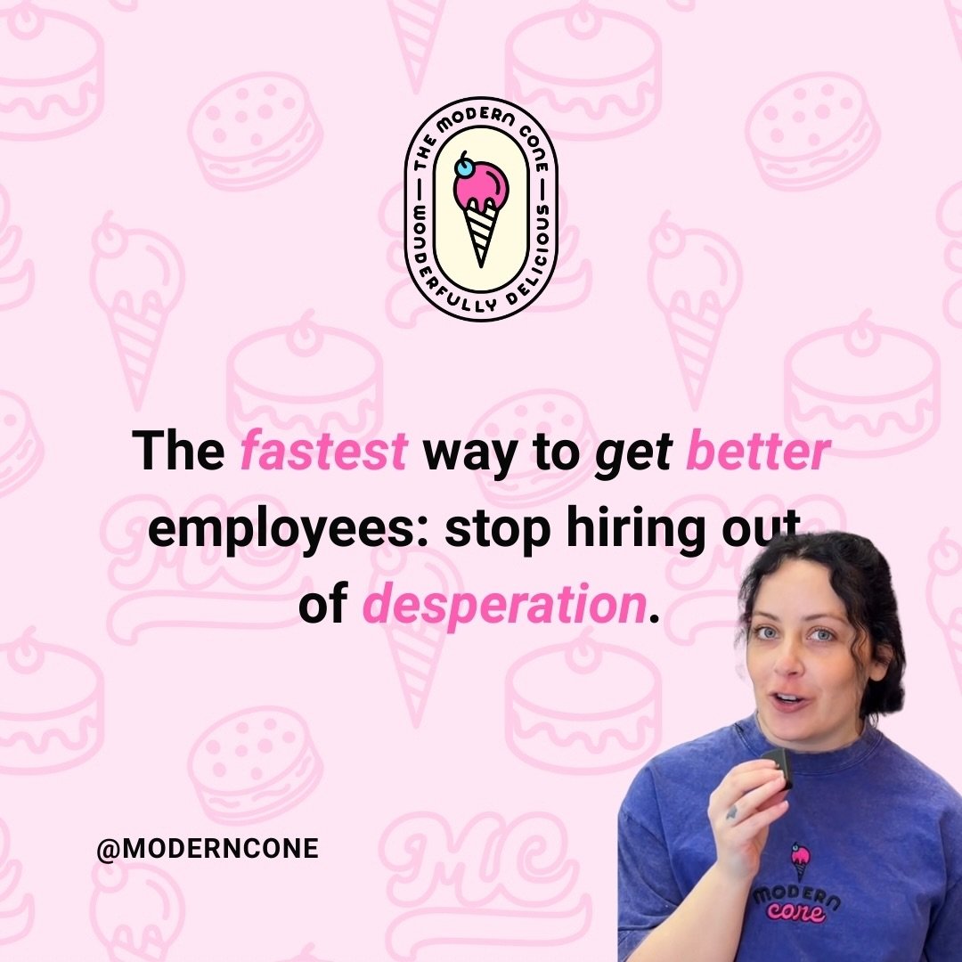 These shifts helped build my 7-figure business and gave me my time back.

If you want to learn more about my exact hiring procedures, comment &lsquo;Craft a Creamery&rsquo; to join as a VIP member 🍦 

#icecreamshop #icecreambusiness #moderncone #bus