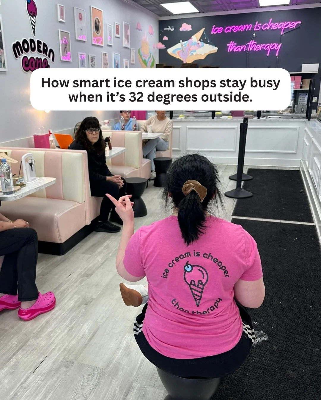 Ever wonder how ice cream shops stay open when it&rsquo;s freezing out?? ❄️🍦 Coffee.☕️ Comment CRAFT A CREAMERY to join for free ✨
📍 @moderncone