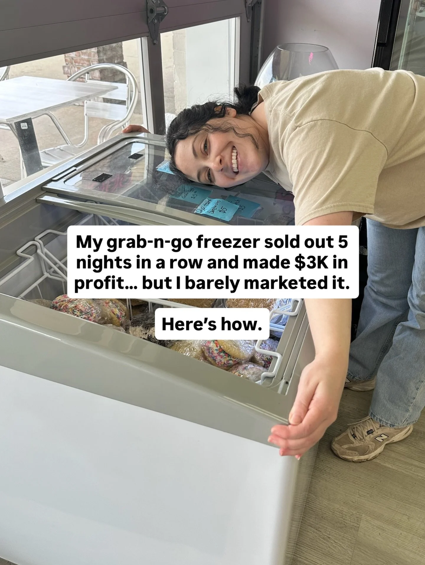 Purchase my grab &amp; go freezer masterclass on my website or comment &lsquo;CRAFT A CREAMERY&rsquo; to join my online school and get it at a discounted rate! 🍦 

#icecreamshop #icecreambusiness #icecreambusinessowner #icecreamtacos #moderncone