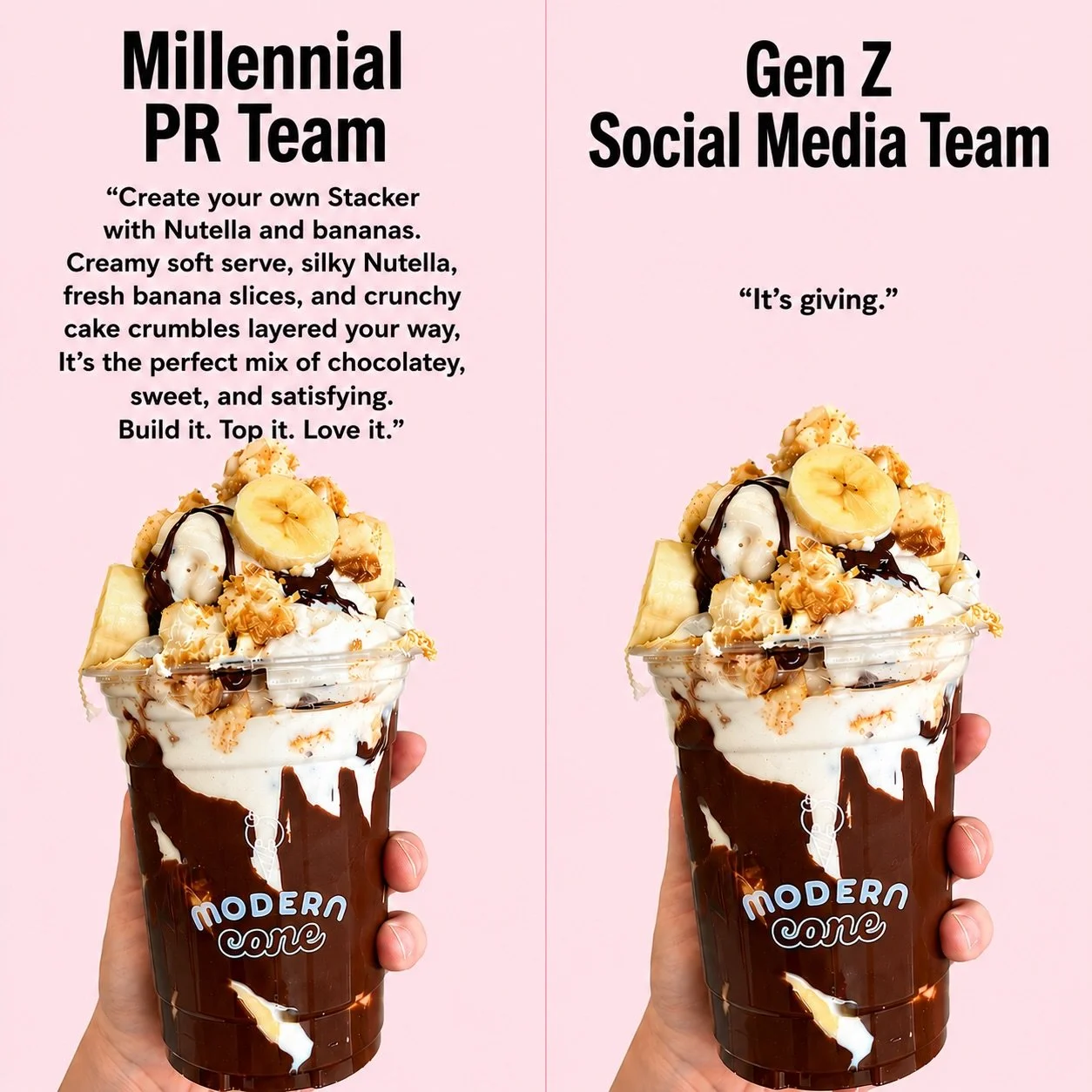 Millennials: storytelling 
Gen Z: vibes 😎

📍@moderncone