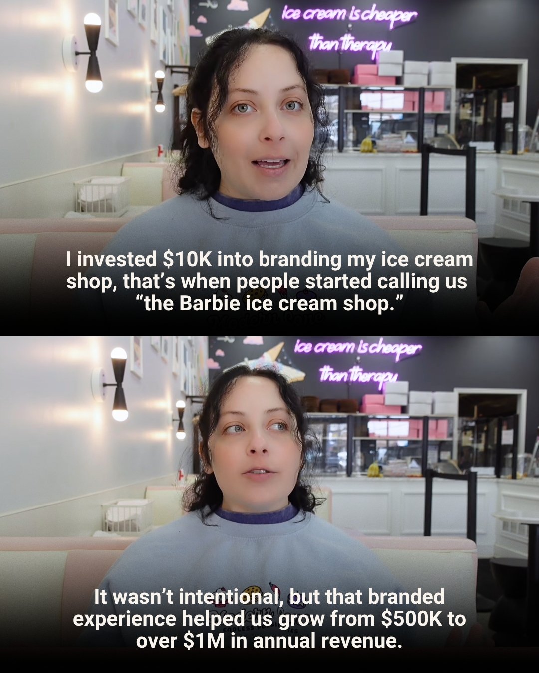 The color pink isn&rsquo;t what made Modern Cone a 7-figure ice cream shop.
That&rsquo;s exactly where so many owners get branding wrong.

A branded experience isn't a pink wall, a trendy logo, or copying what worked for someone else. It's the strate