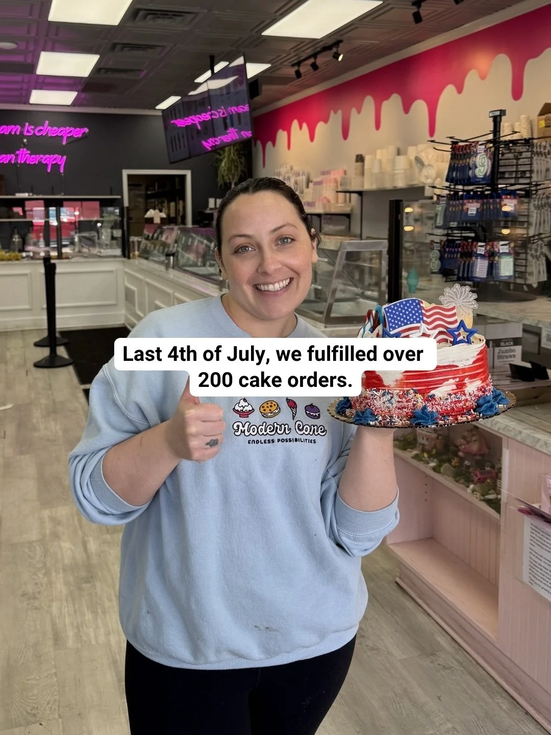 4th of July is one of the most profitable weekends at Modern Cone &amp; I&rsquo;m sharing all my secrets with VIP members. 🇺🇸 

Comment &lsquo;craft a creamery&rsquo; to join my online school and upgrade to VIP to attend the 4th of July workshop (h