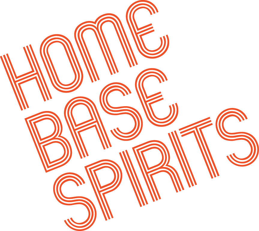 Home Base Spirits square-ready stacked logo at an angle