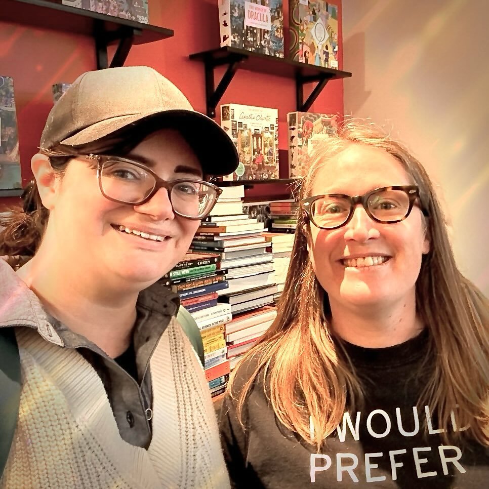 Catching up with Jessica from @kaffeeyyc at the @indiebookstoresca #cibd2024 event at @shelflifebooks today, plus picking up a refined (restrained!) assortment of titles from @pagesbooks (hi from Mr. Trout 😸) and @anotherdimensioncomics as well. Hav