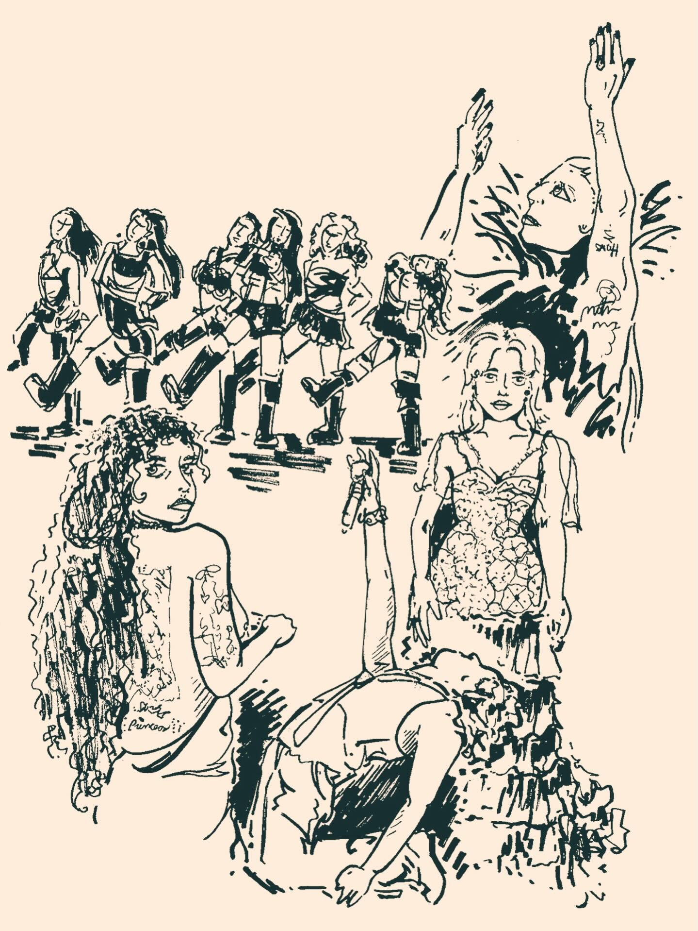 @grammys peformers! all the number one girls in my eyes (&amp; winners in my heart)

#blink #eyekons #penandinkdrawing #sketches