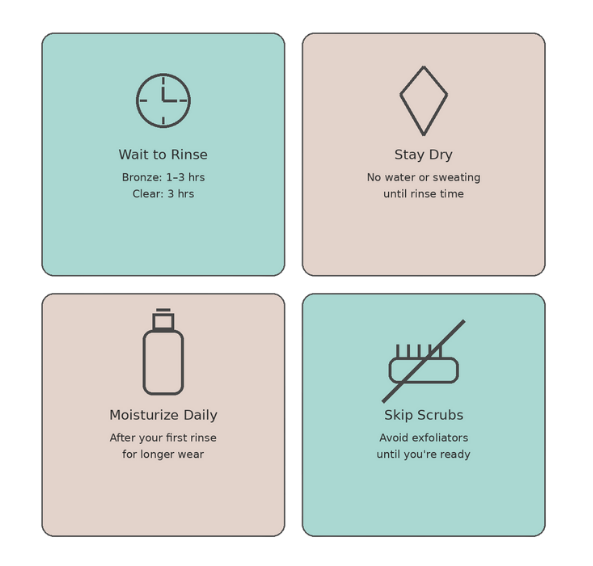 How to care for your VersaSpa spray tan after your appointment