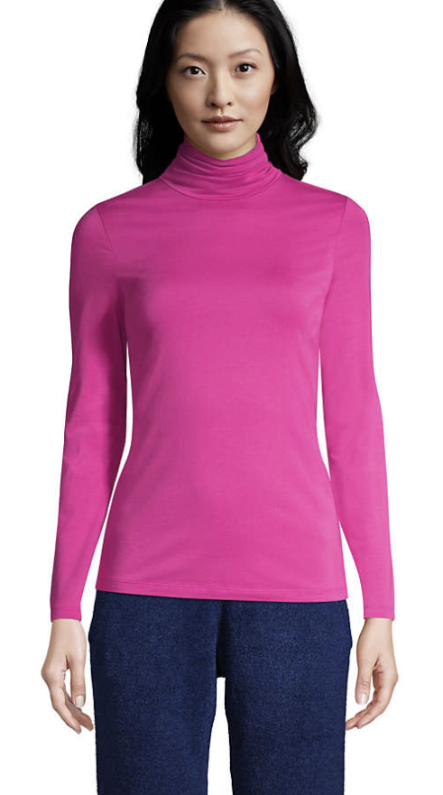 Women's Lightweight Fitted Long Sleeve Turtleneck