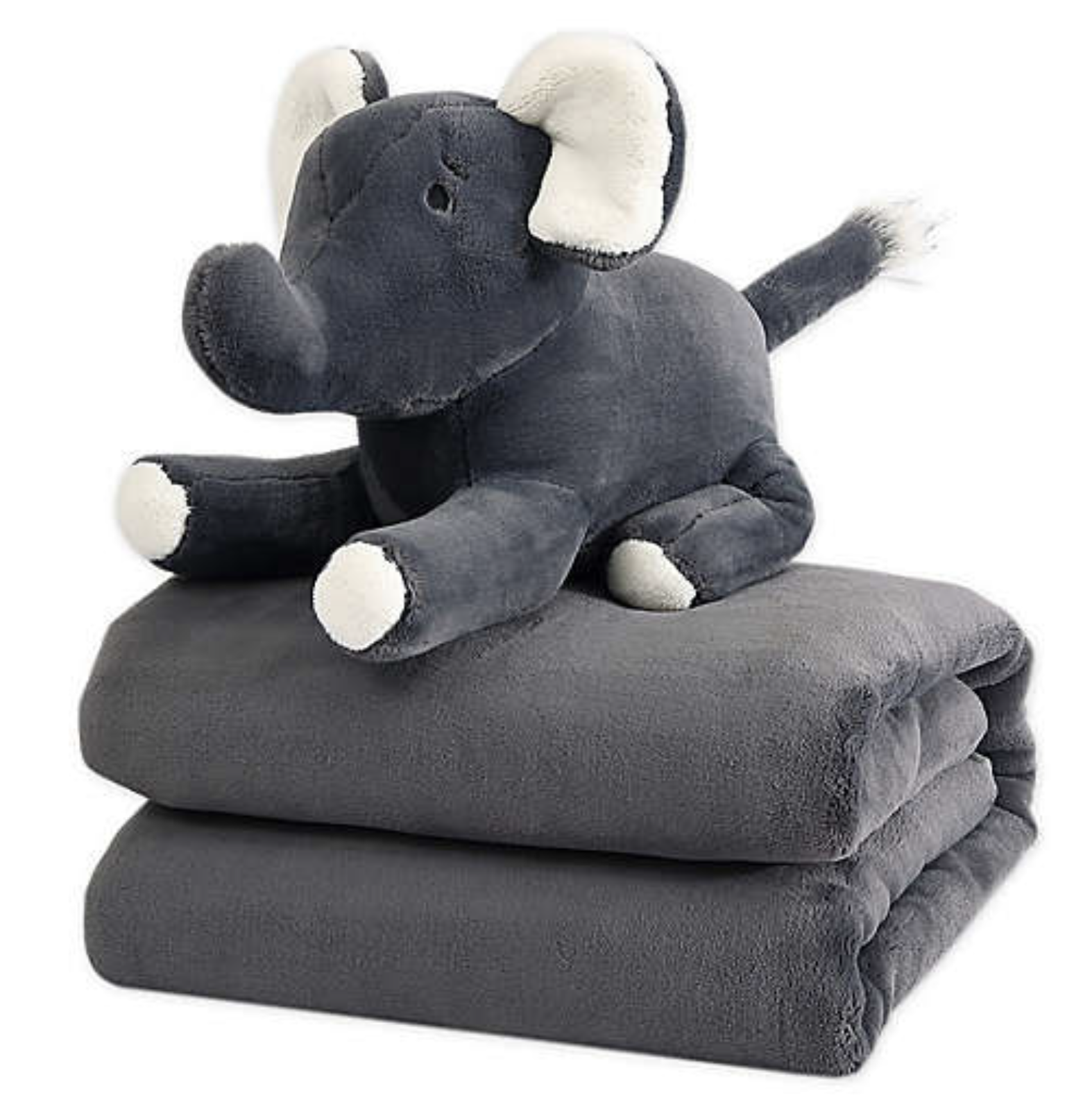 Therapedic® 6 lb. Kids Weighted Blanket with Elephant Plush Toy in Grey