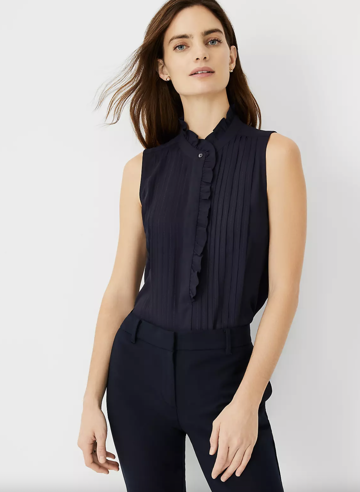 Ruffle Pintucked Popover Shell (Copy)