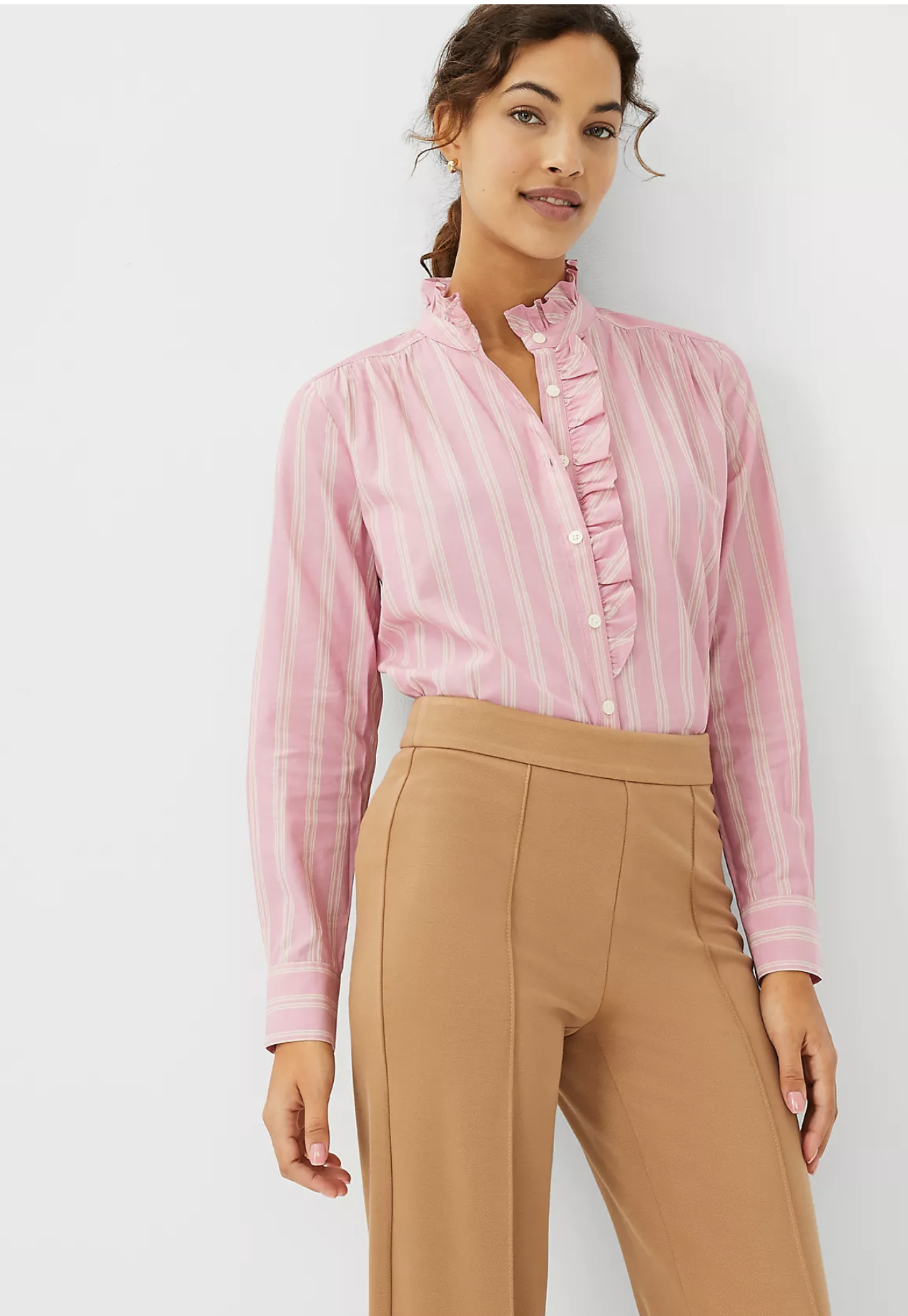 Striped Ruffle Button Down (Copy)