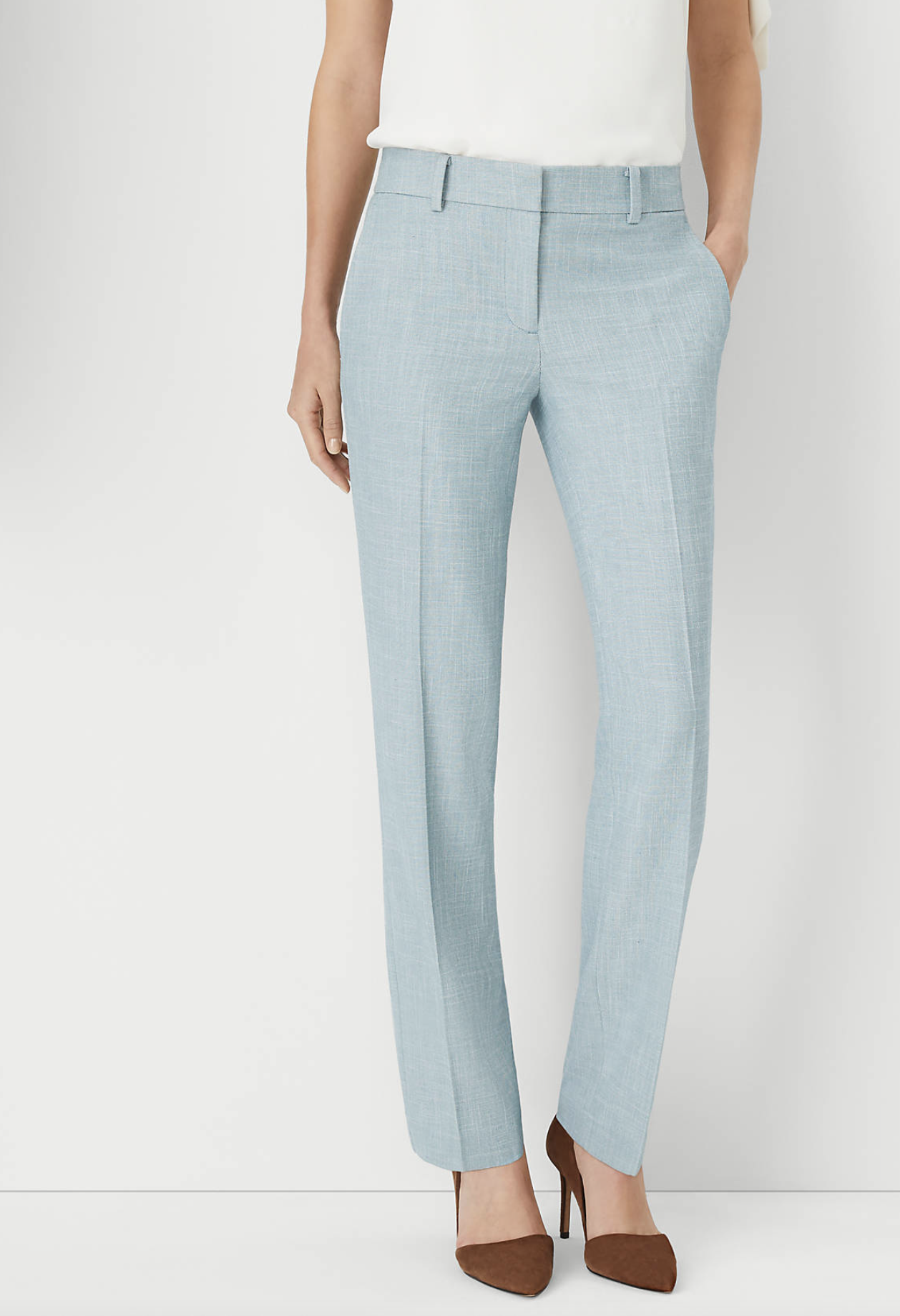 The Straight Pant In Cross Weave (Copy)