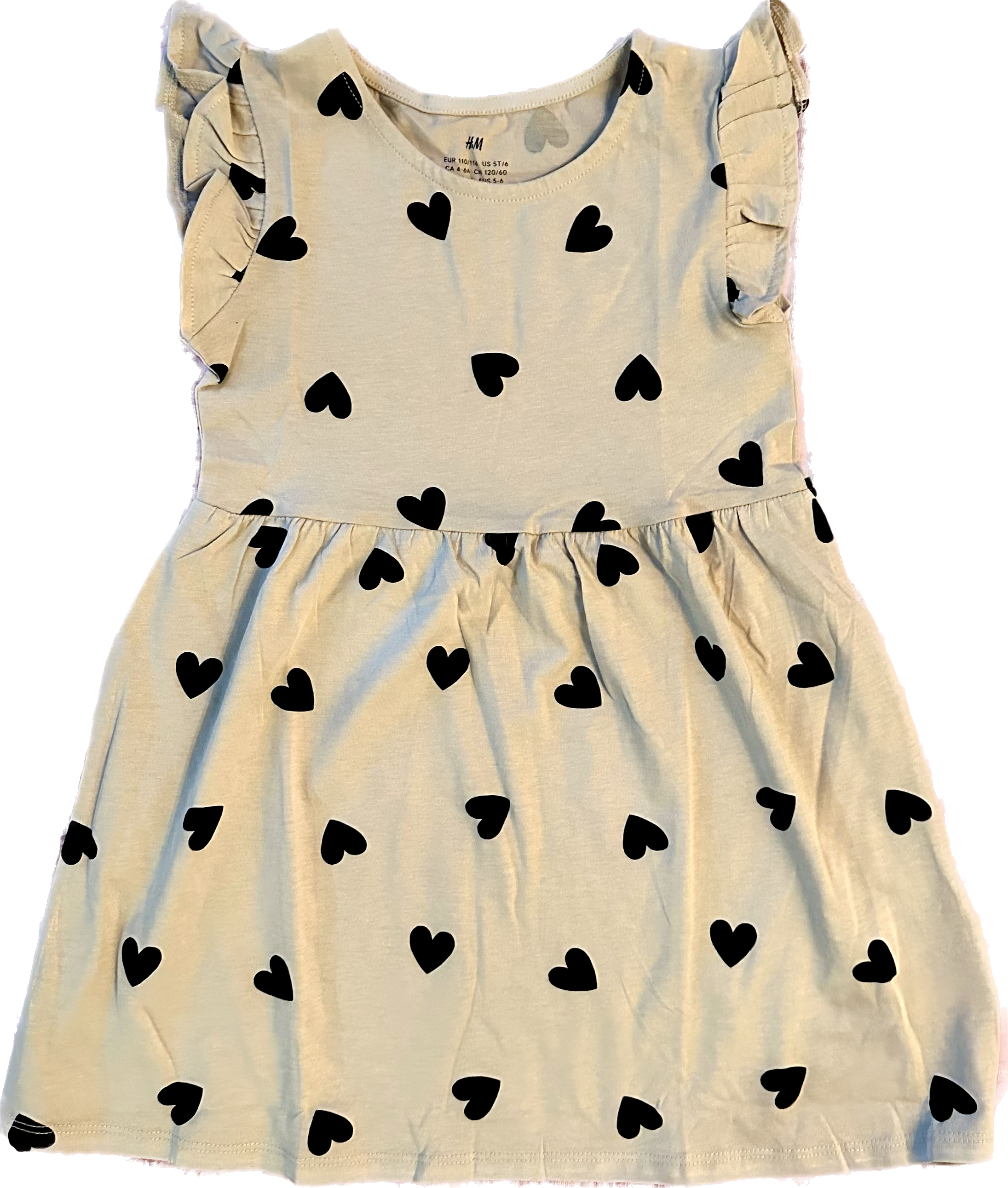 Ruffle Sleeve Heart Dress