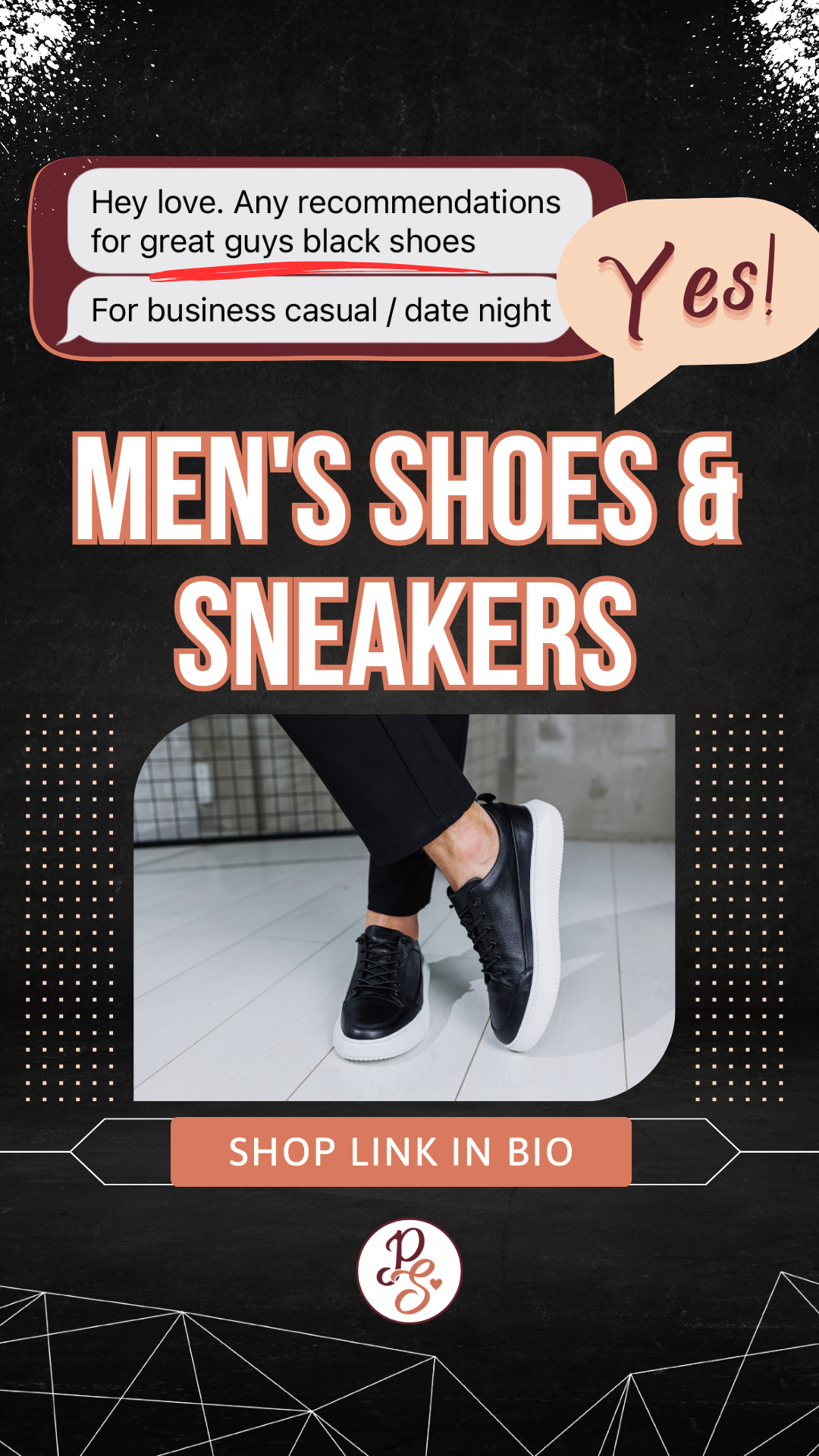 Men’s Black Dress Casual Shoes (& Sneakers)