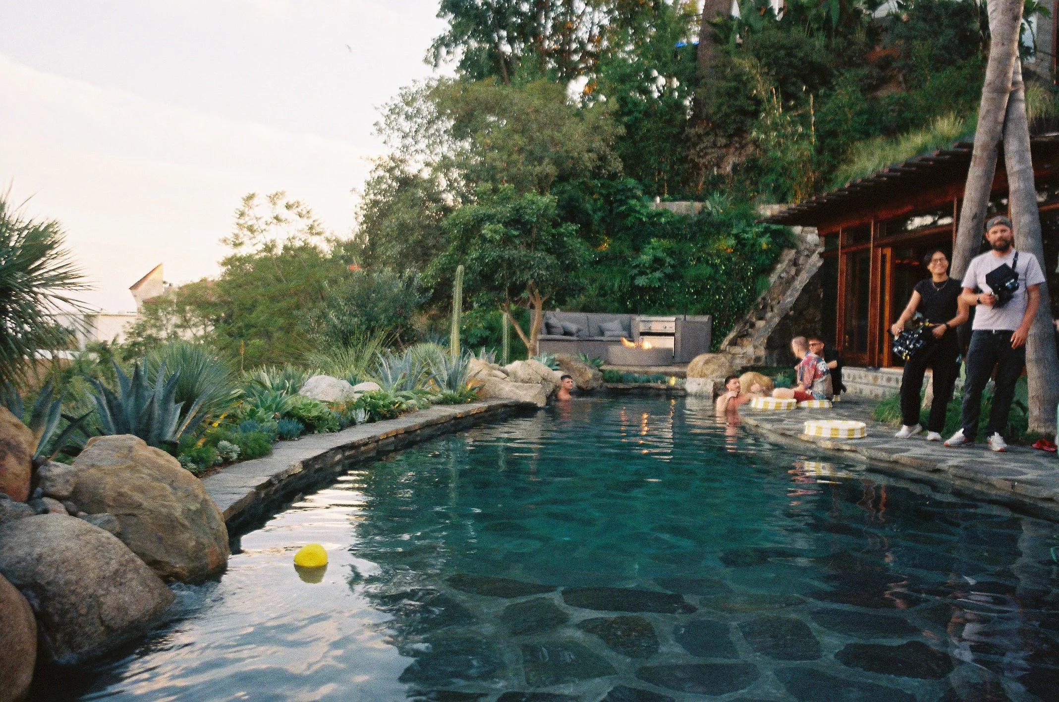 Swimming pool at the De Jonghe Residence, restored by Los Angeles based architect Rob Michel and Michel Architects