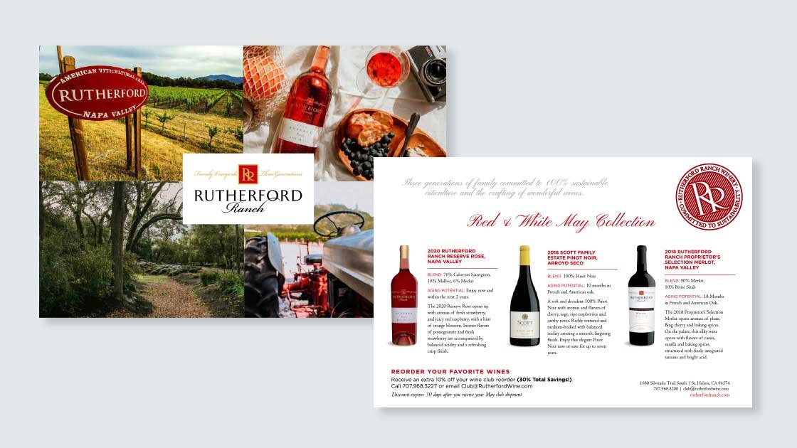 Rutherford Ranch Wine Club Cards